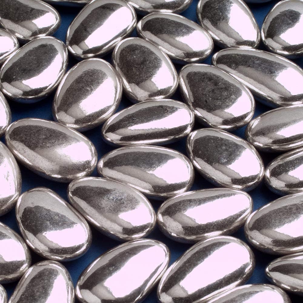 Sugared Almonds Silver, Luxury Wedding Favour Confectionery Sweets (1kg Box / Approx 250 Pieces)