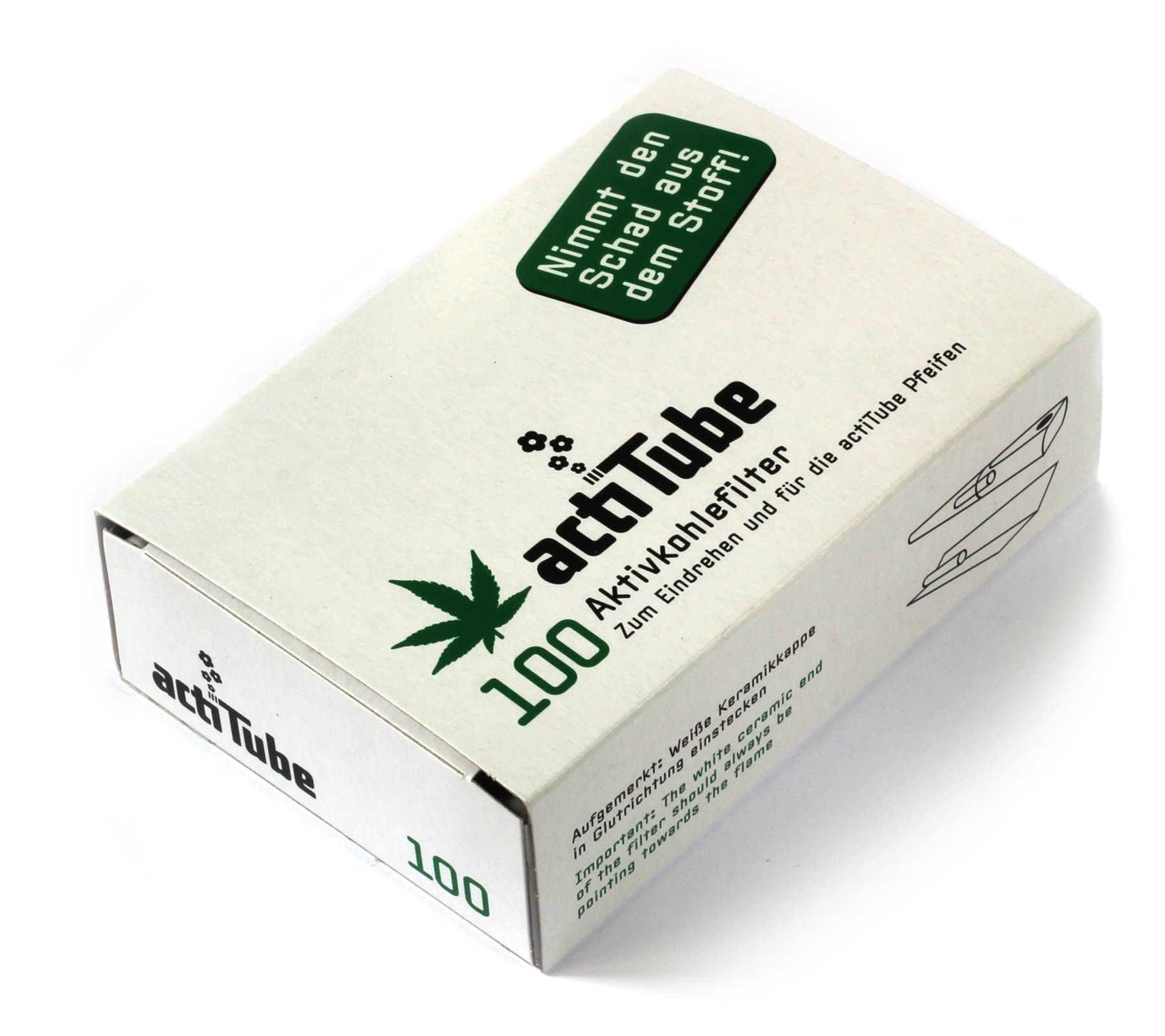 actiTube - Activated Carbon Filter 9mm - 1 Box = 100 Filters