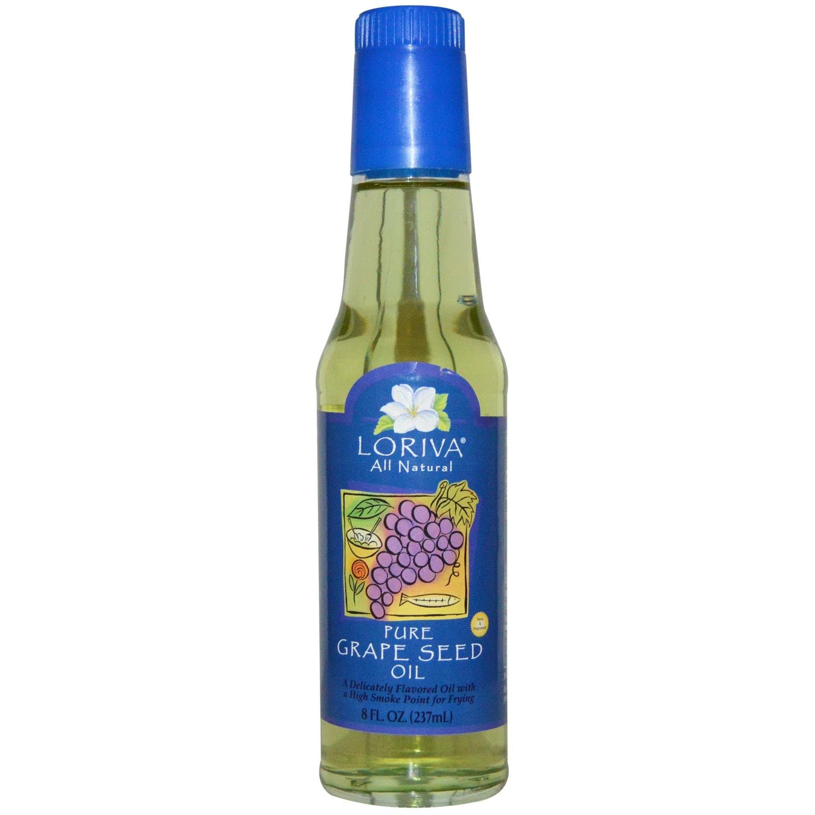 Loriva Grapeseed Oil - Expeller Pressed - Italian - 8 Ounce , United States,