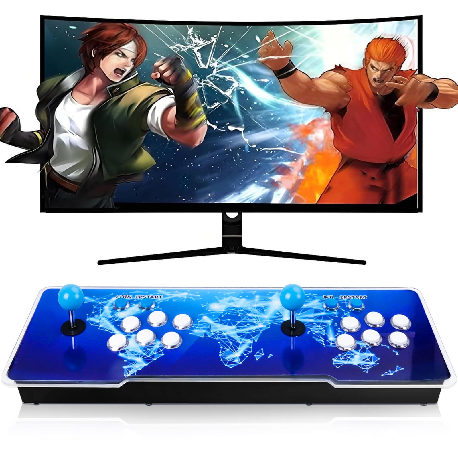2025 Latest Arcade Console Pandora Box Built in 42,000+ Games with 50+ Emulators 4K HDMI Output Plug and Play TV Video Game 256GB Memory Card Retro Game Machine Double Joystick Favorites List