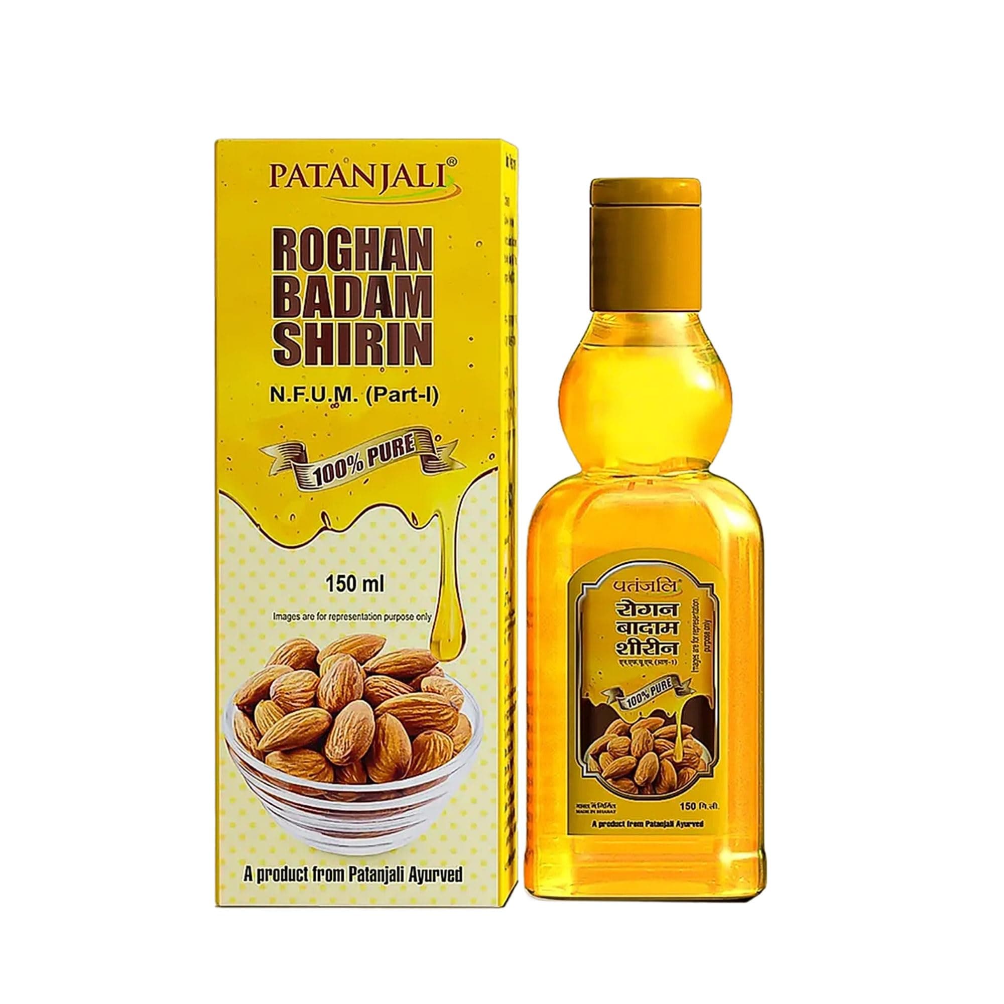 Patanjali 150ml Roghan Badam Shirin Sweet Almond Oil