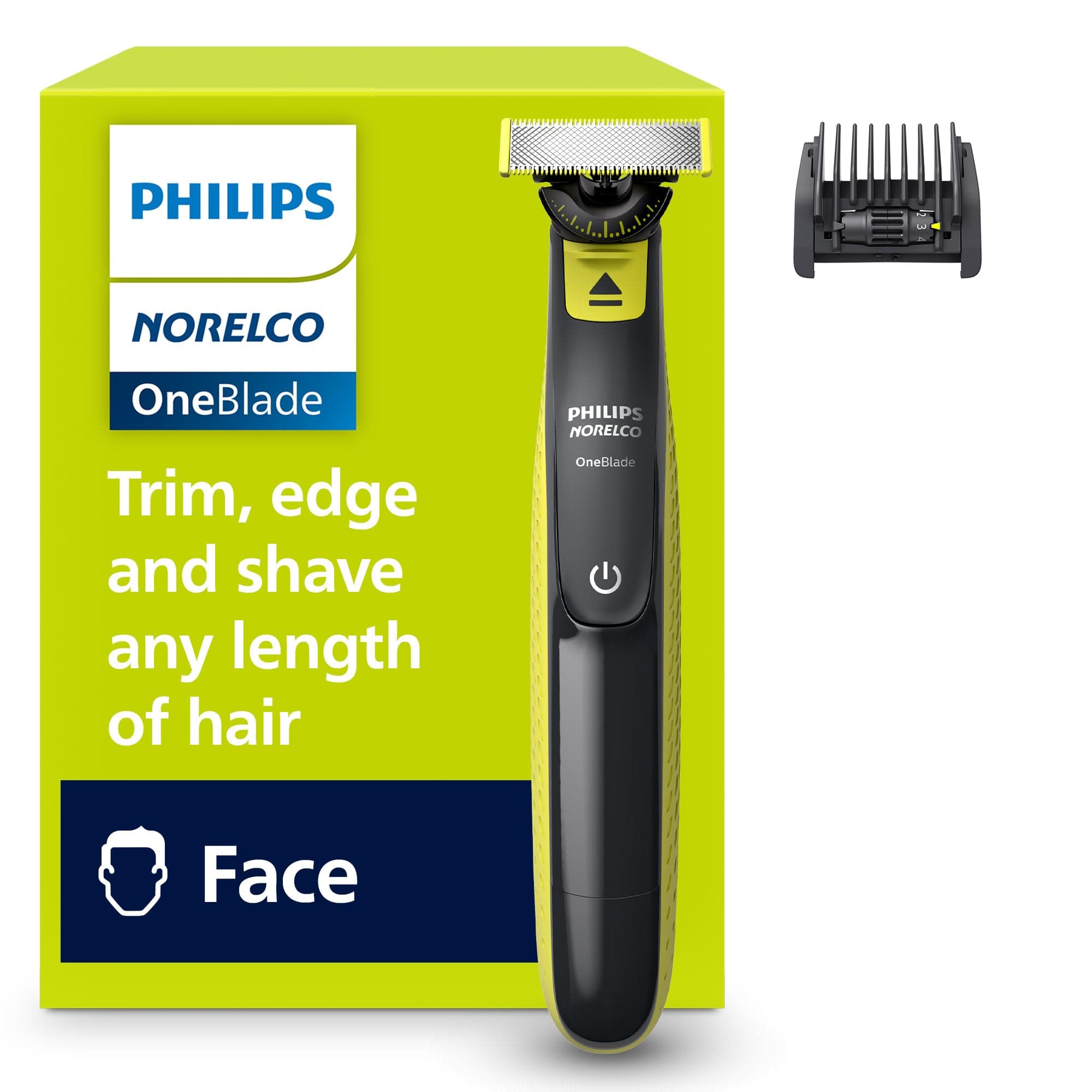 Philips Norelco OneBlade 360 Face Hybrid Trimmer and Shaver, Frustration Free Packaging, QP2724/90