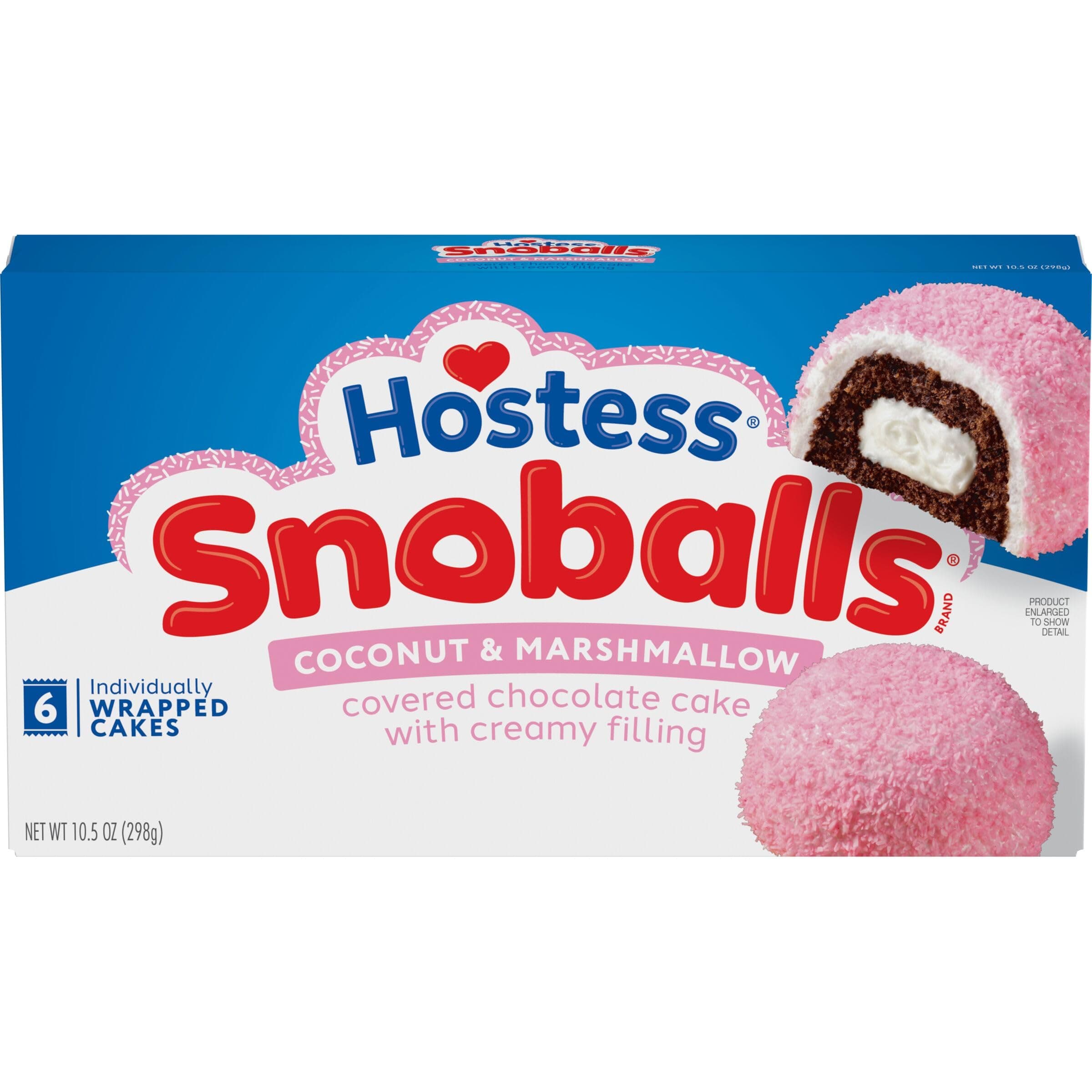 10.5oz Hostess SNO Balls, Pack of 12 snoballs, Packaging May Vary 2x6packs US Import