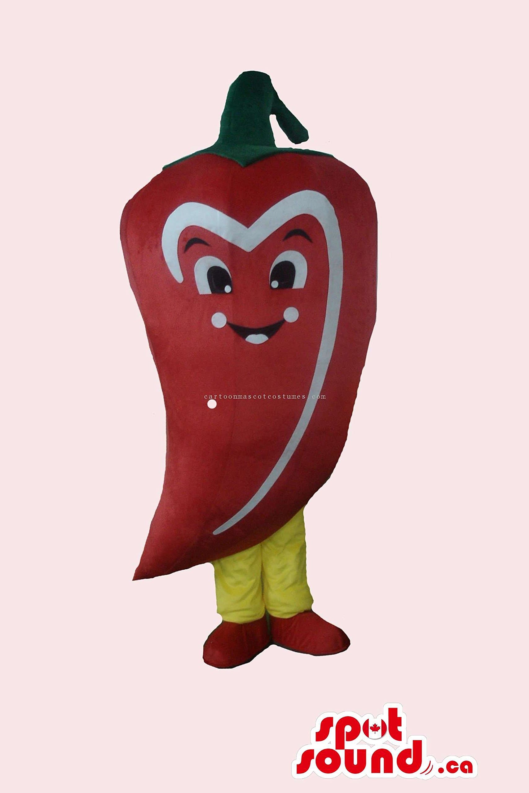 SPOTSOUND Customised Red Pepper Vegetable Mascot US with A Peculiar Face