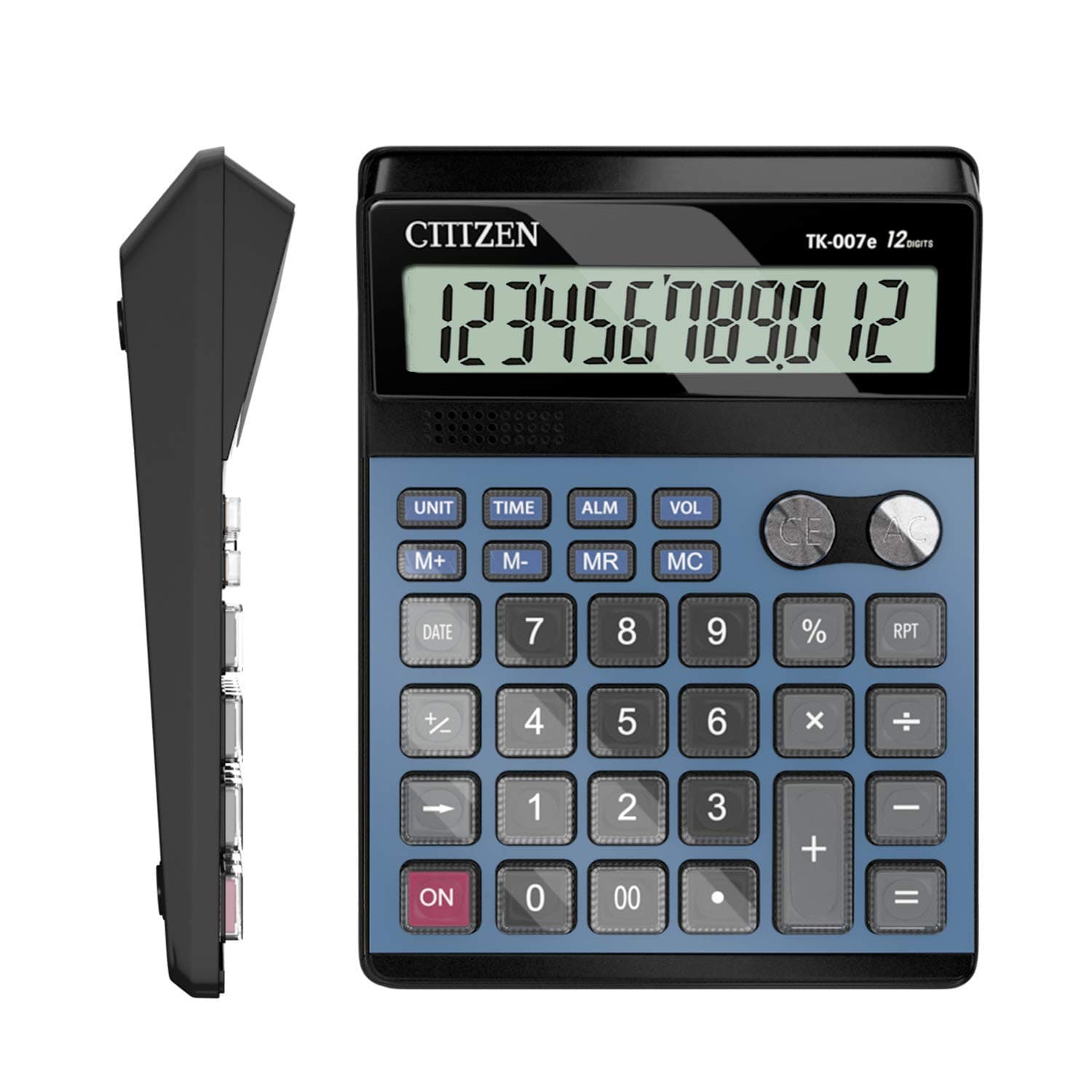 Electronic Calculator,Voice Calculators AA Battery Calculator (Black and Blue)