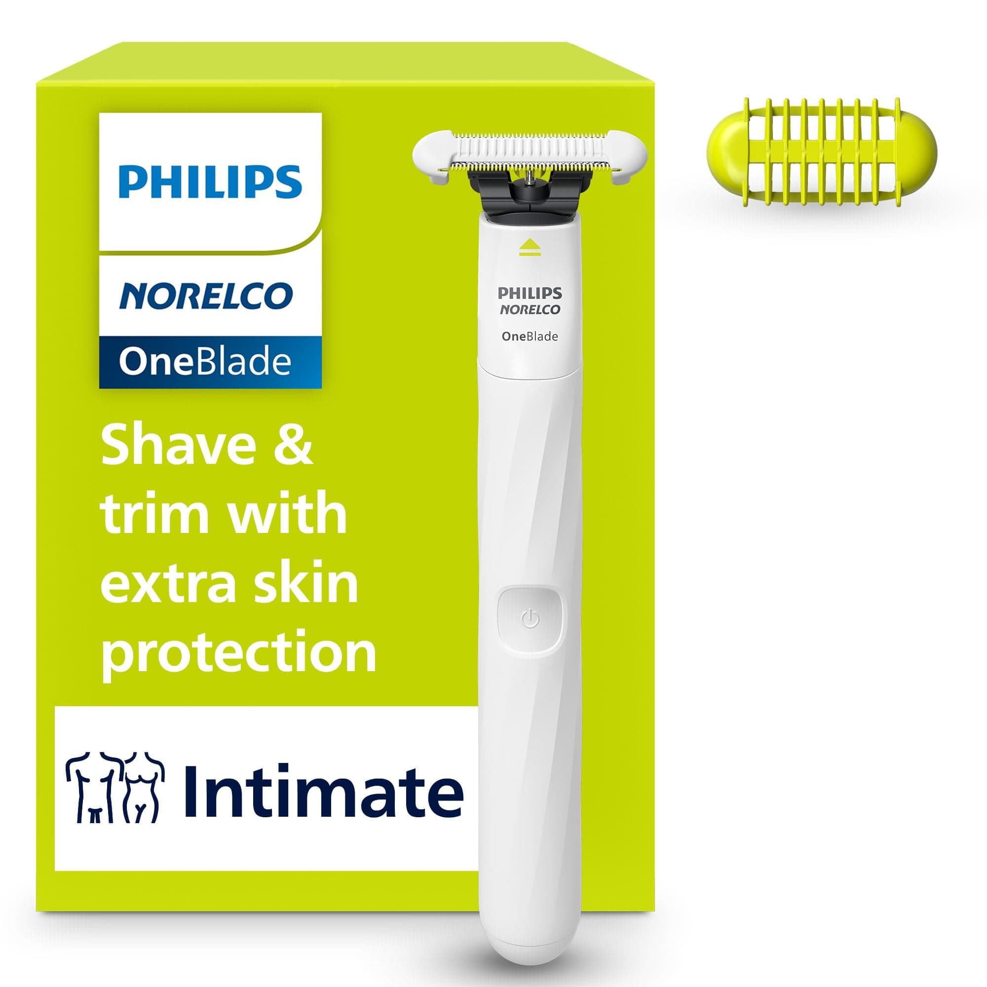 Philips Norelco OneBlade Unisex Intimate Pubic & Personal Body Groomer & Trimmer, QP1924/70