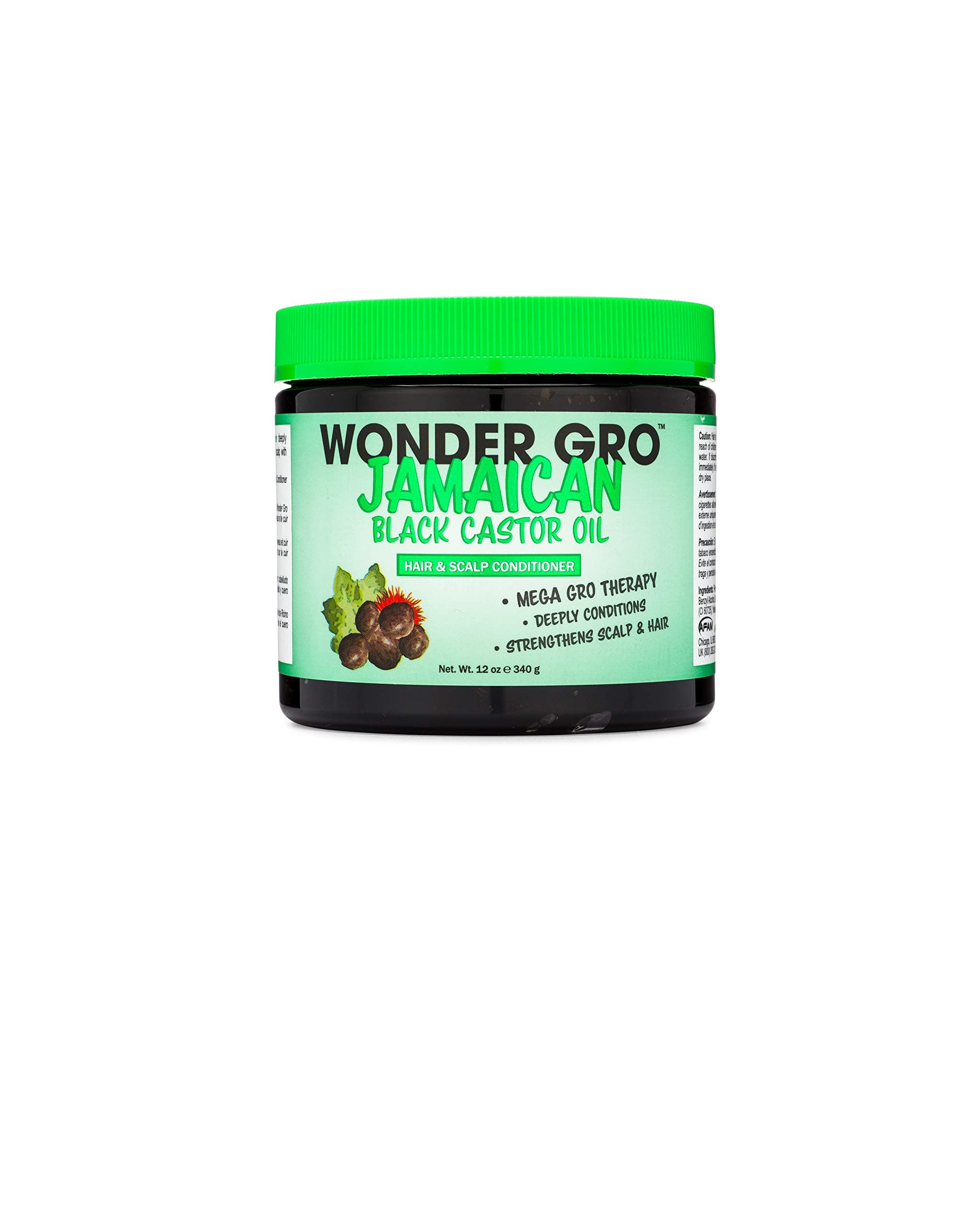 Wonder Gro Jamaican Black Carstor Oil Hair & Scalp Conditioner, 12Oz