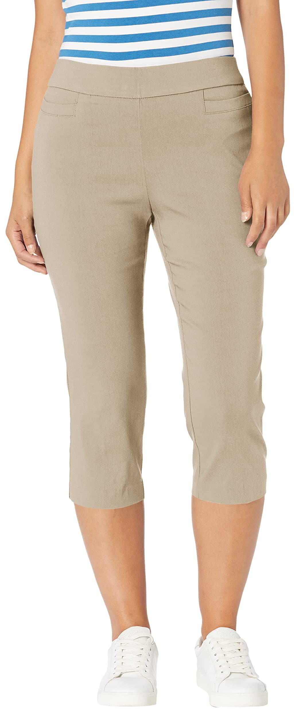Briggs New York Womens Pull on Capri with L Pocket