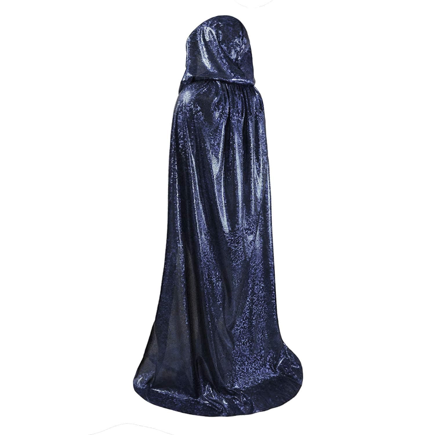 Bling Bling Long Halloween Cape Luxuriant Cloaks With Hooded Hat Adults Mysterious Cosplay Costume Master Wizard Fairytale Fancy Dress Robe for Halloween Party Costume Ball