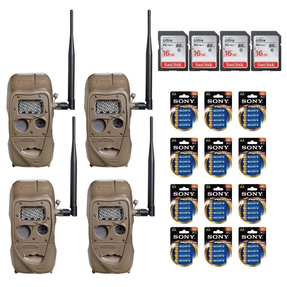 Cuddeback CuddeLink Wireless Long Range IR Game Trail Cameras - Ready to Use Bundle