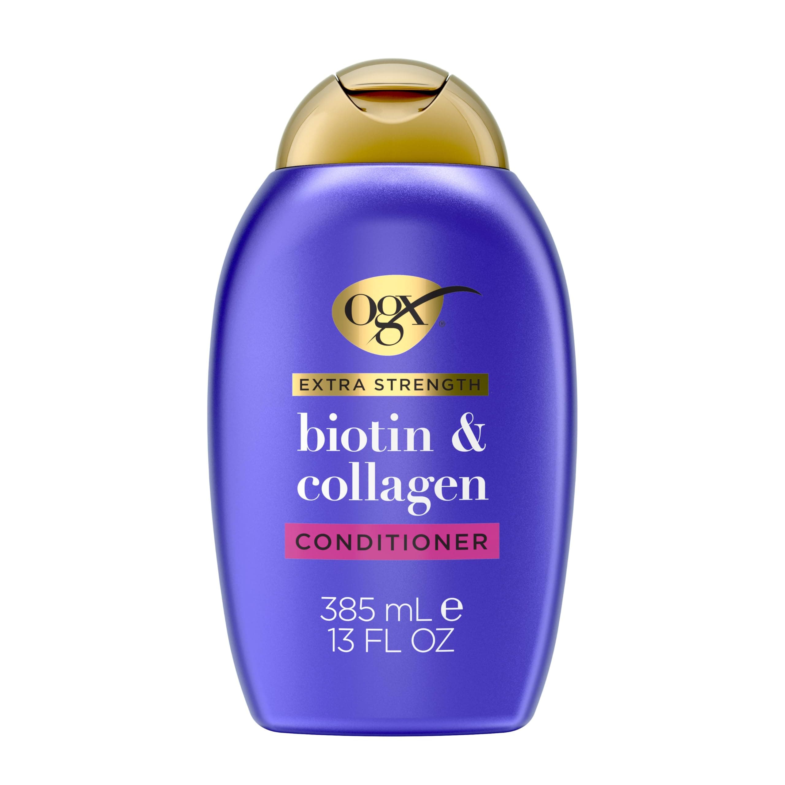 OGX Extra Strength Biotin and Collagen Conditioner, 13 fl oz, Sulfate-Free, Thicker, Fuller Hair