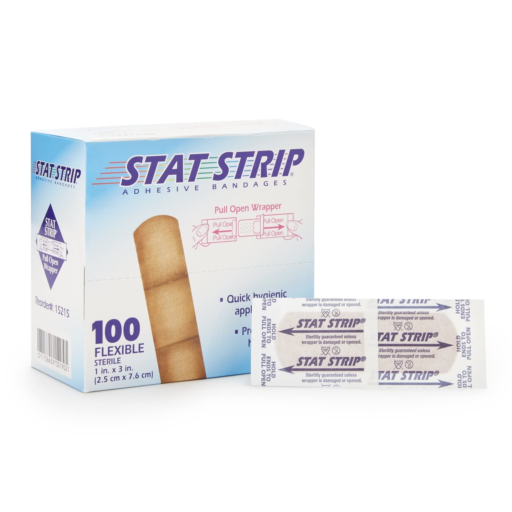Adhesive Bandages 100 Flexible Latex Free 1x3 inch