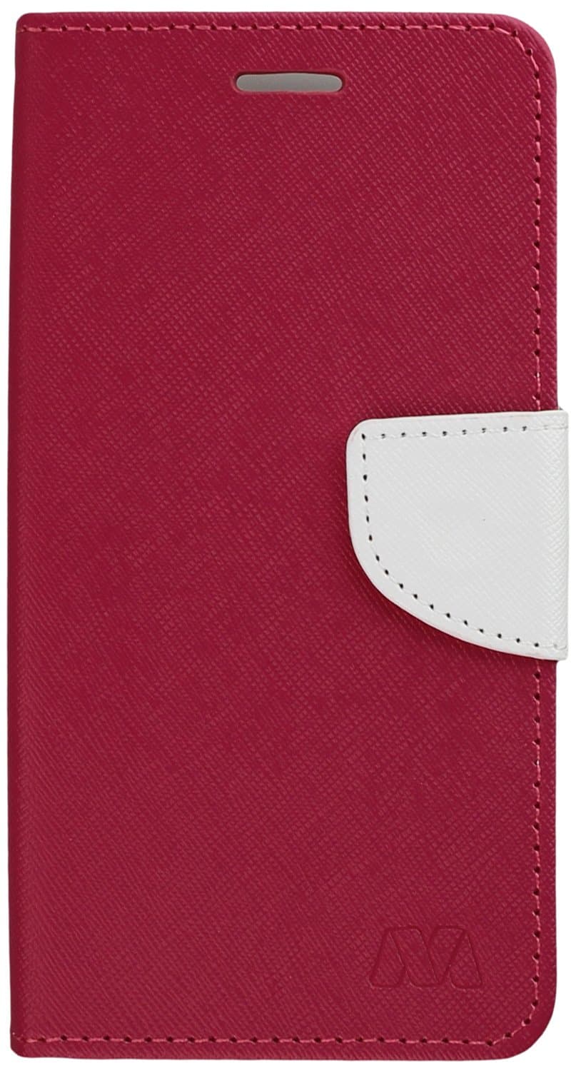 MyBatWallet Case for KYOCERA C6742 (Hydro View), KYOCERA C6743 (Hydro Reach) - Hot Pink Pattern/White Liner