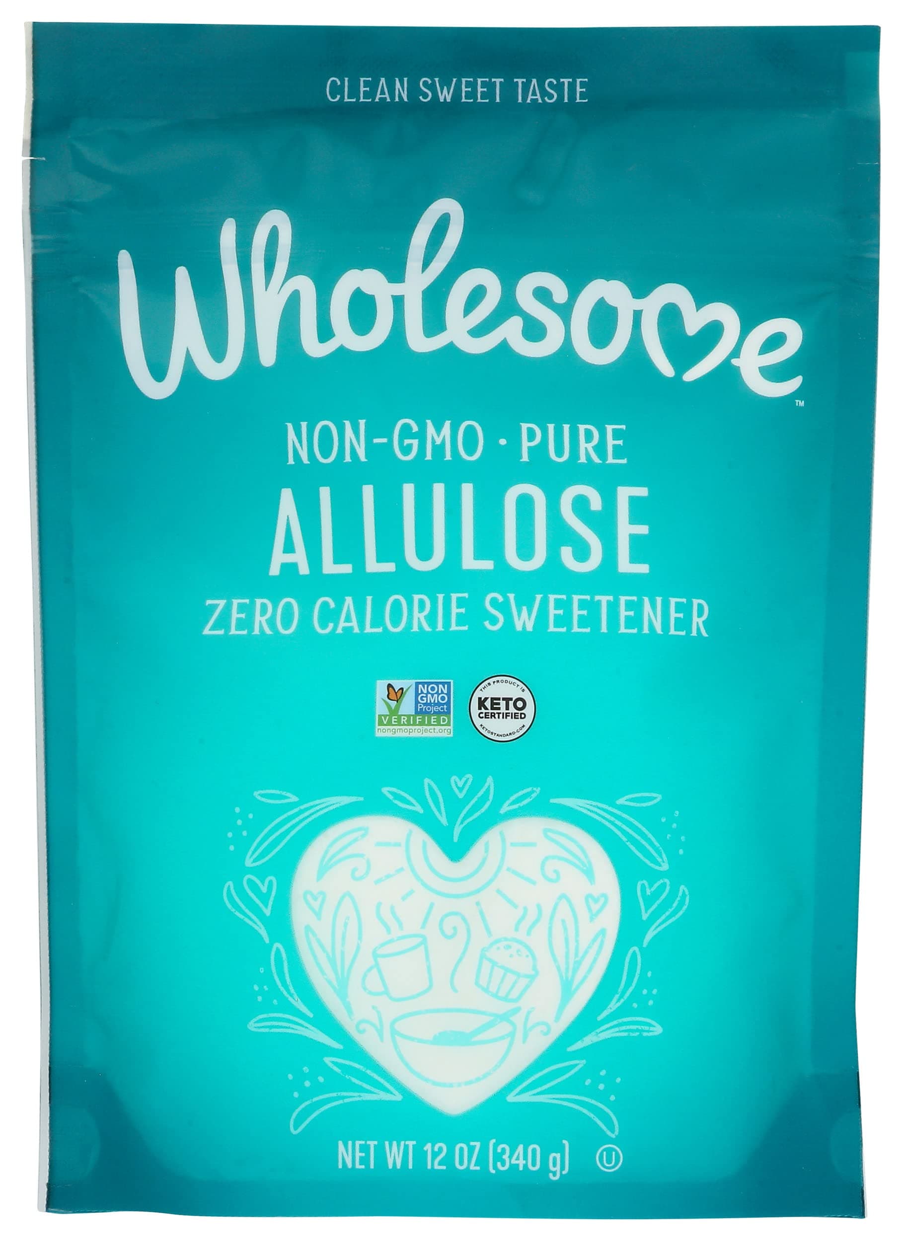 Sweeteners 12-Ounce Allulose Sweetener, Zero Calorie Sugar Substitute, Keto Friendly, Non GMO, Non-Erythritol, Gluten Free & Vegan Sweetener, 8 Pack