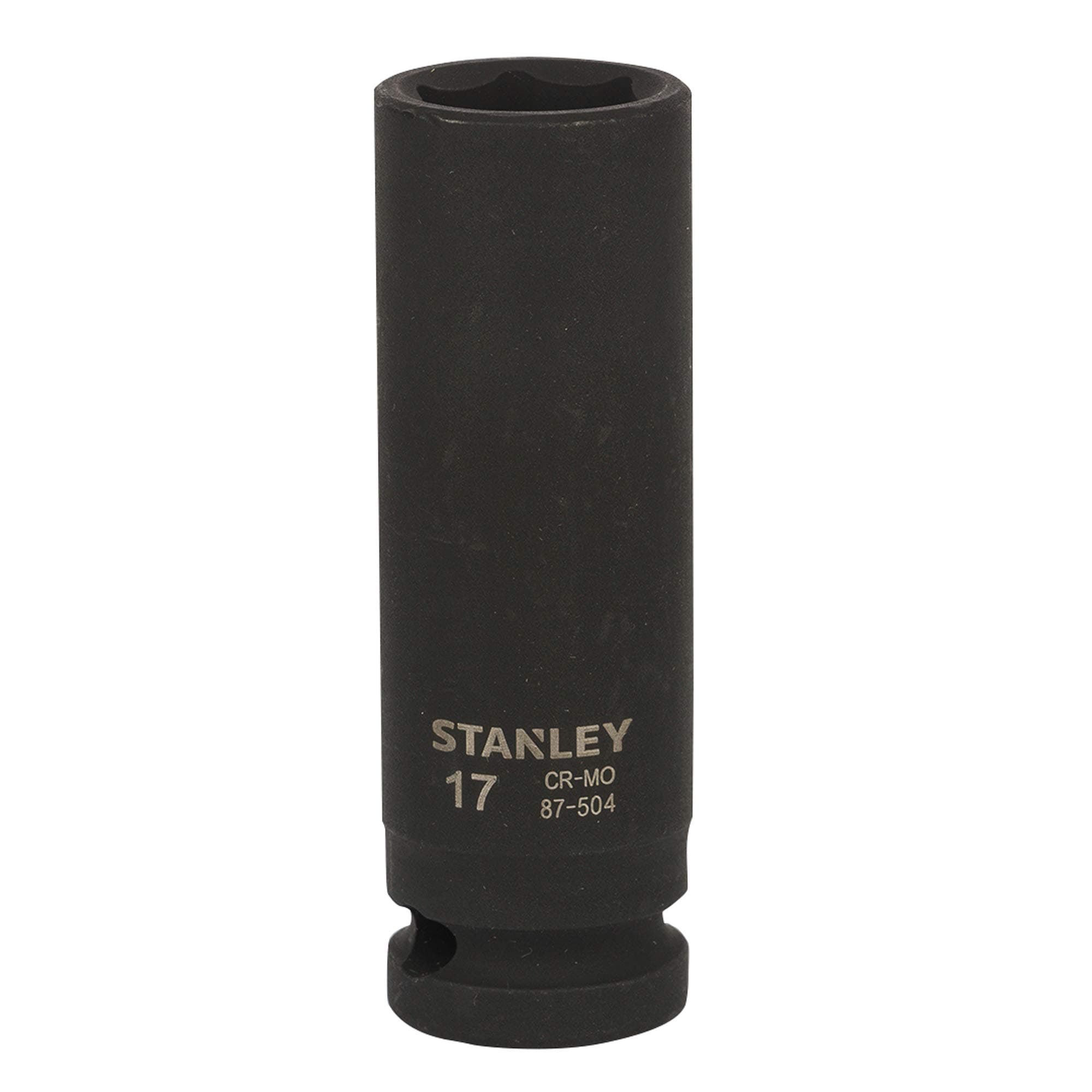 STANLEY STMT87504-8B 1/2-inch 17mm Chrome-Molybdenum Steel Impact Deep Socket (Black)