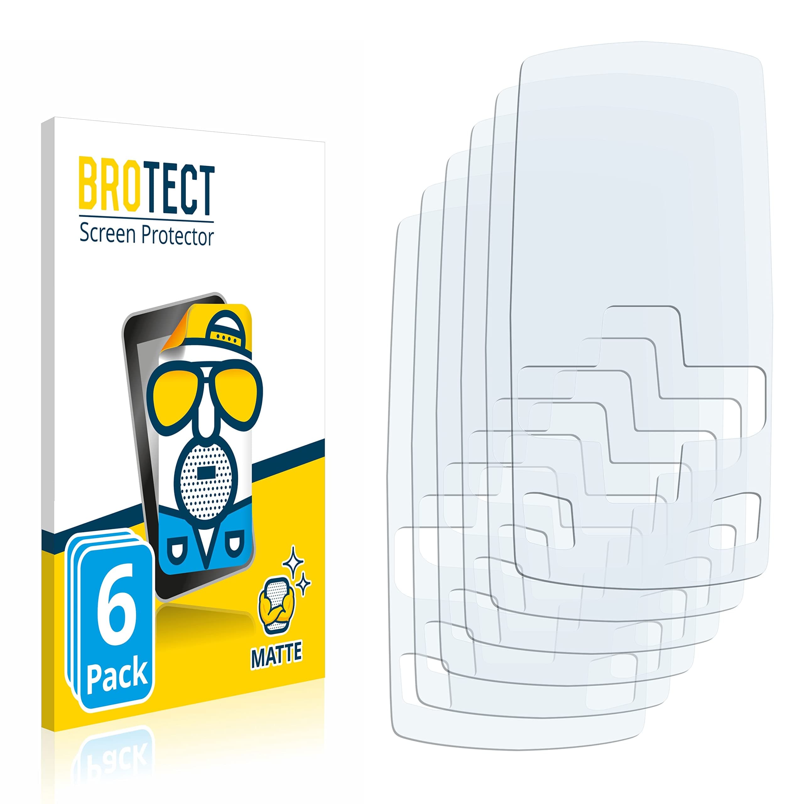 brotect 6-Pack Screen Protector Anti-Glare for Bartec Tech 400sde Screen Protector Matte, Anti-Fingerprint Protection Film