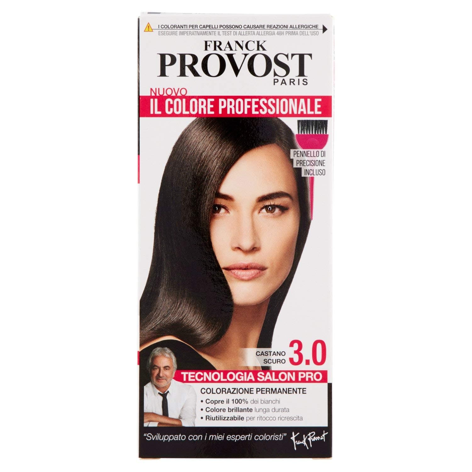 Hair Colour, Professional Home Colour, Enhances Reflections and Shine, Precision Brush Included, Dark Brown