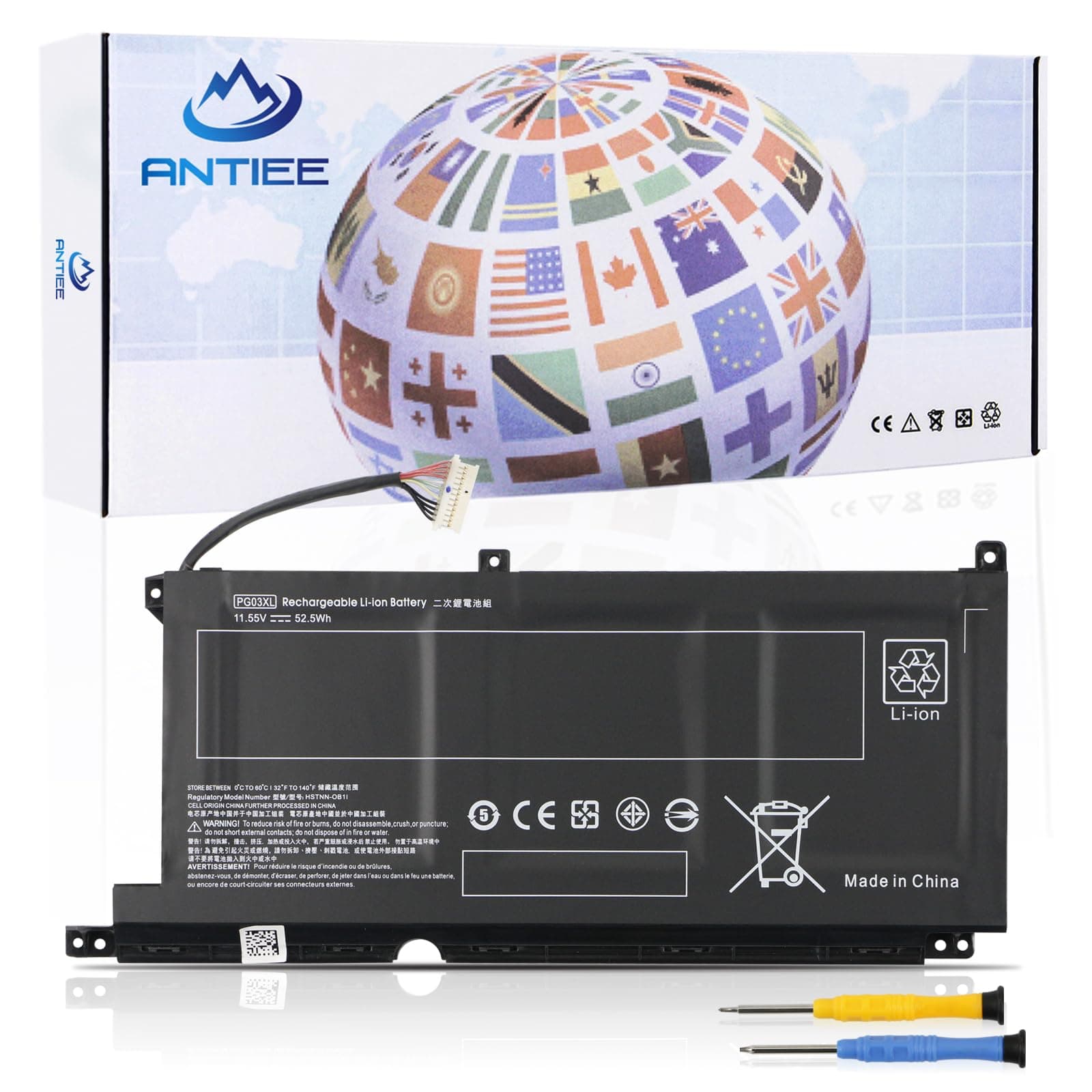 PG03XL Laptop Battery for HP Pavilion Gaming 15-dk0xxx 15-dk1xxx 15-dk2xxx 15-ec0xxx 15-ec1xxx 15-ec2xxx 15-dk0015la 16-a0xxx 15-dk0001la 15-dk0007ng HSTNN-DB9G L48430-2C1 L48430-2B2 PG03052XL