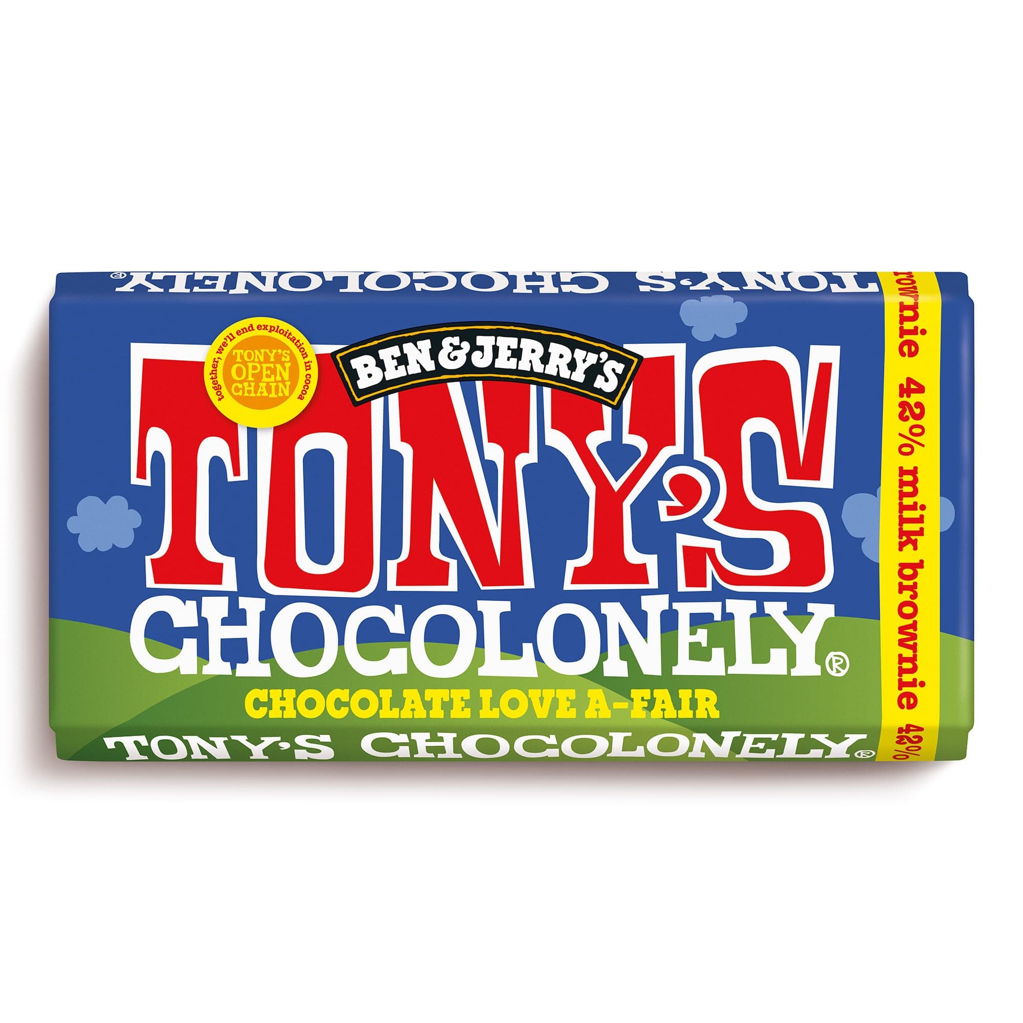 Tony's Chocolonely Belgian Fairtrade Dark Milk Chocolate with Brownie, 6.35 oz ℮ 180 g