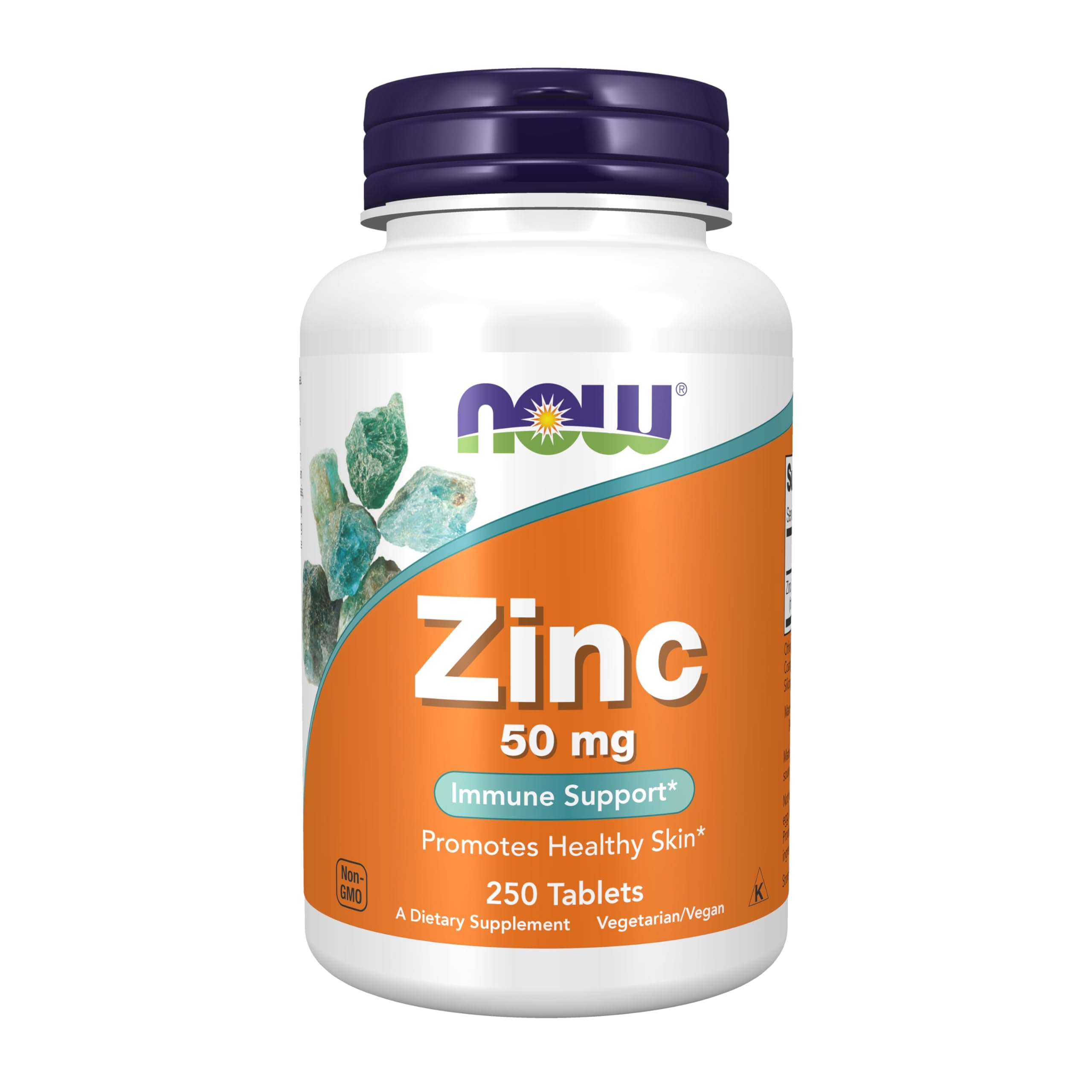 Supplements, Zinc (Zinc Gluconate) 50 mg, Supports Enzyme Functions*, Immune Support*, 250 Tablets