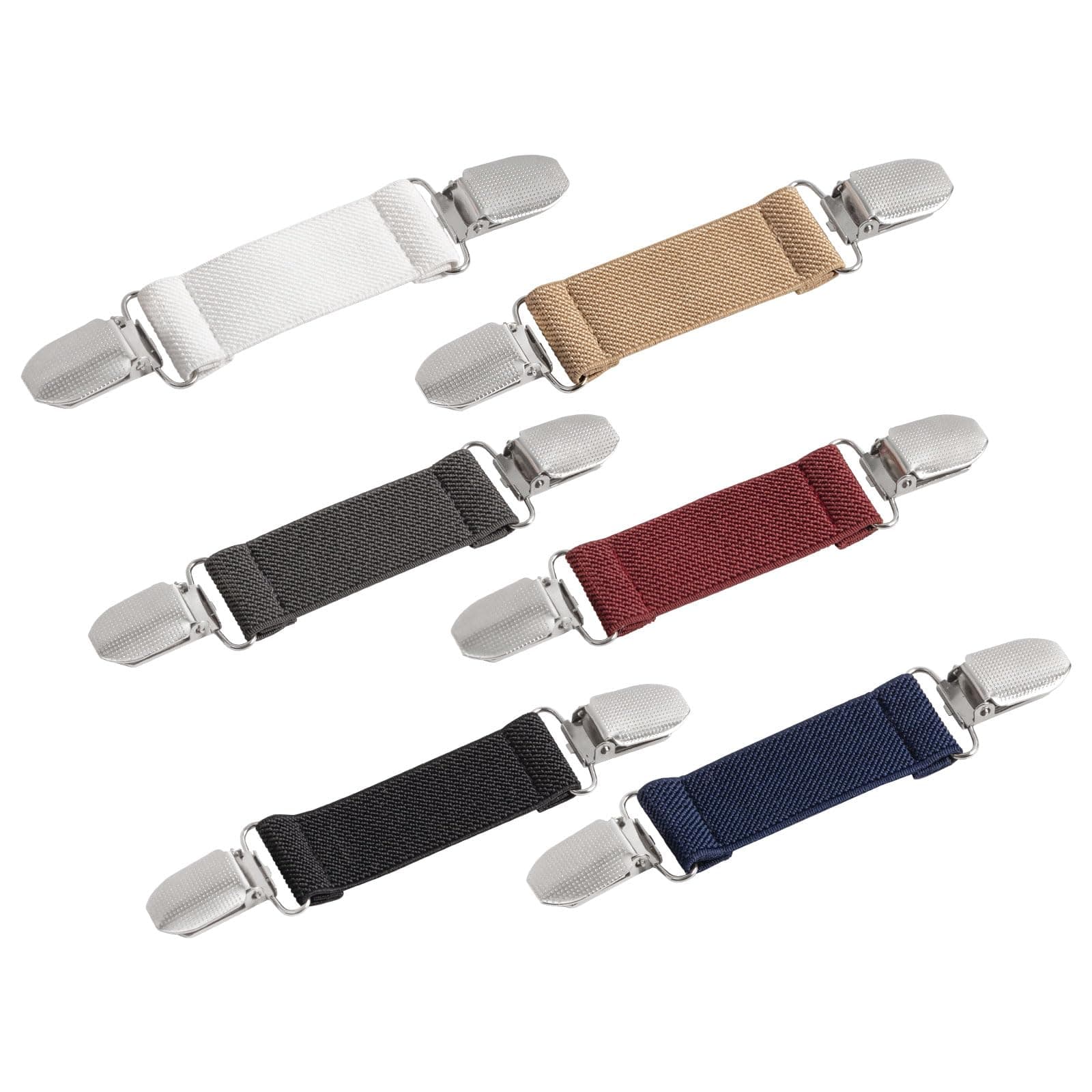 6 Pieces Dress Clips Back Cinch Set,5.5inch Scarf,Sweater,Clothes,Shawl,Retro Cardigan Collar,Travel Hat,Dress Shirt Brooch Clip for Women Girl Decor