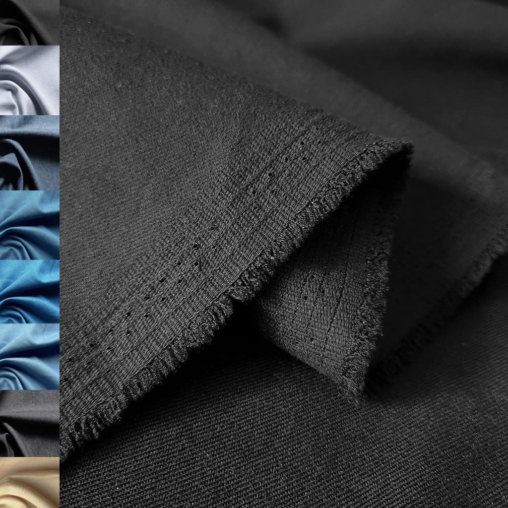 3-Yard 8 oz Black Denim Fabric for Sewing, Crafting|Stretch Denim Fabric |Denim Fabric by The Yard |Jean Material|Denim Material|Black Jean Fabric 3 Yard precut (60''x108'')