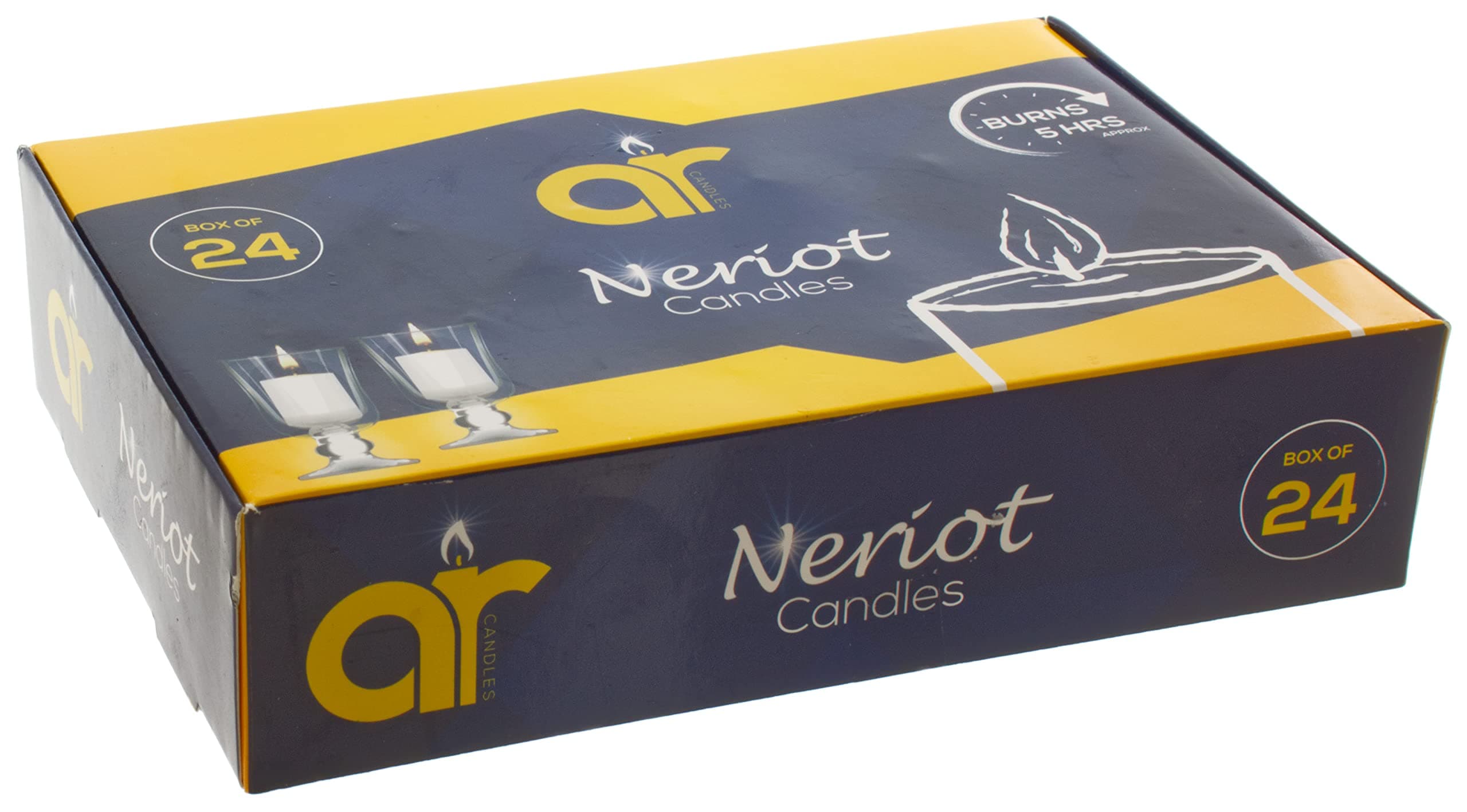 Jewish Shabbat Candles Kosher Candles for Shabbat Table Pack DE 24