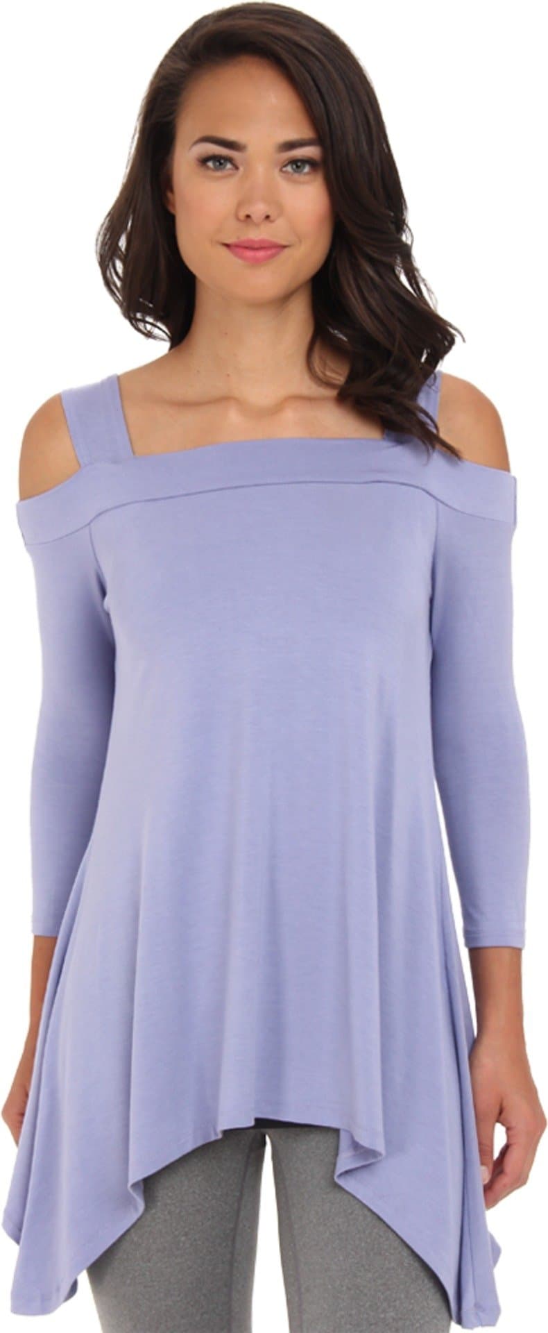 Lysse Women's Cold Shoulder Top w/ Inner Control Tank Thistle MD