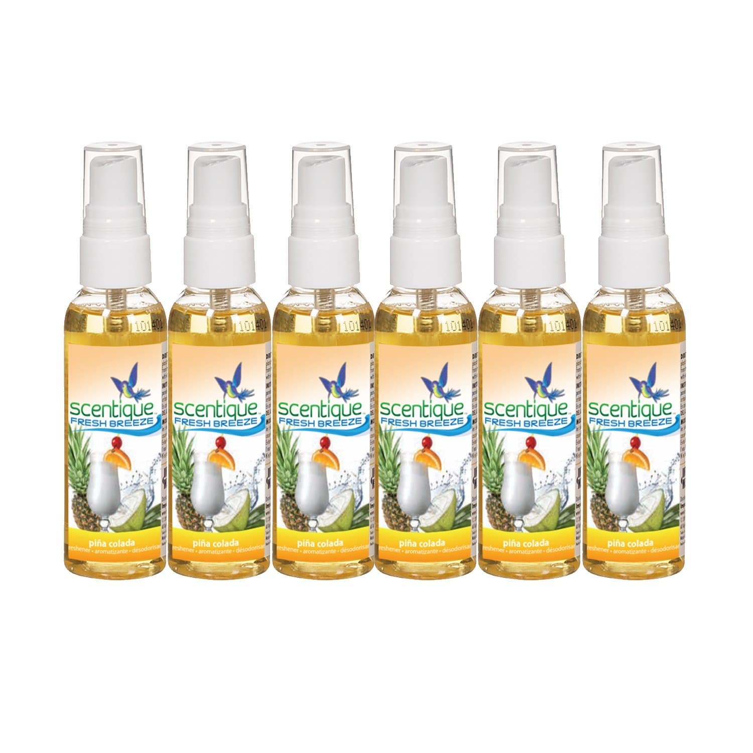 02258-6 Fresh Breeze Pina Colada Air Freshener, 6 Pack (2 oz)