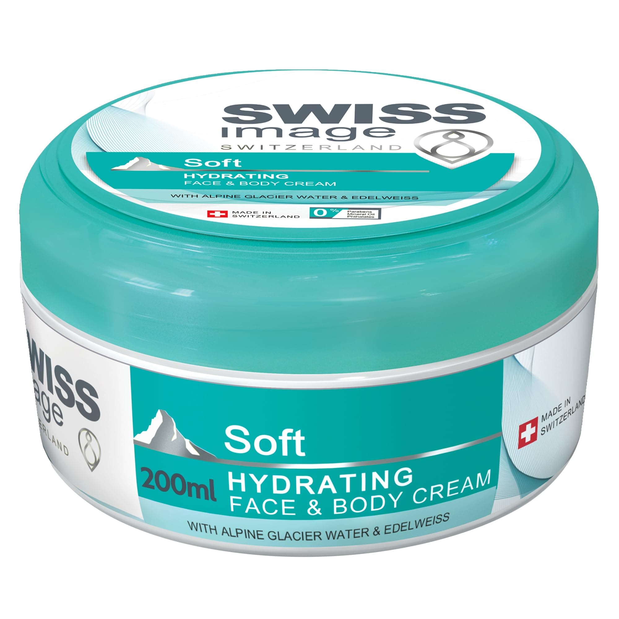 SWISSIMAGE Soft Hydrating Hand & Body Cream 200 Ml, Instant Hydration & Non Greasy Enriched With Alpine Glacier Water & Edelweiss For Daily Use