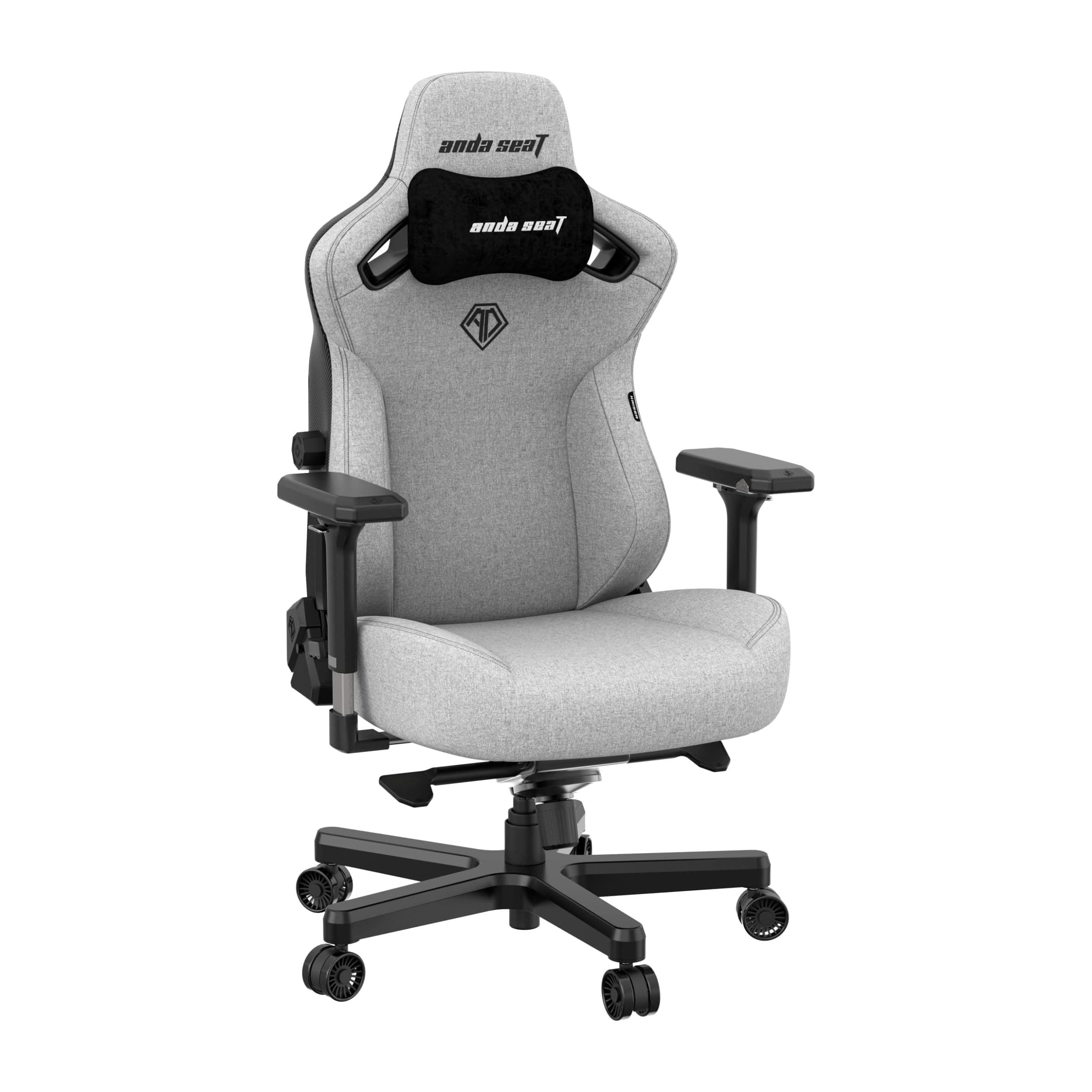 Anda Seat Kaiser 3 Gaming Chair for Adults - Large Reclining Video Game Chairs, Fabric Ergonomic Gaming Chair, Heavy Duty Neck & Back Lumbar Support - Luxury Grey Computer Chairs for Home & Work