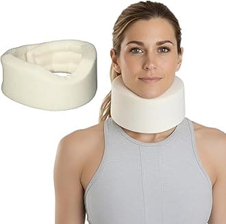 Sammons Preston Universal Contour Cervical Brace, Adjustable Hook and Loop Closure, For Neck Strain, Injury, or Post-Op Surgery, Relieves Neck Pain and Spine Pressure, Cream Color, 2” High