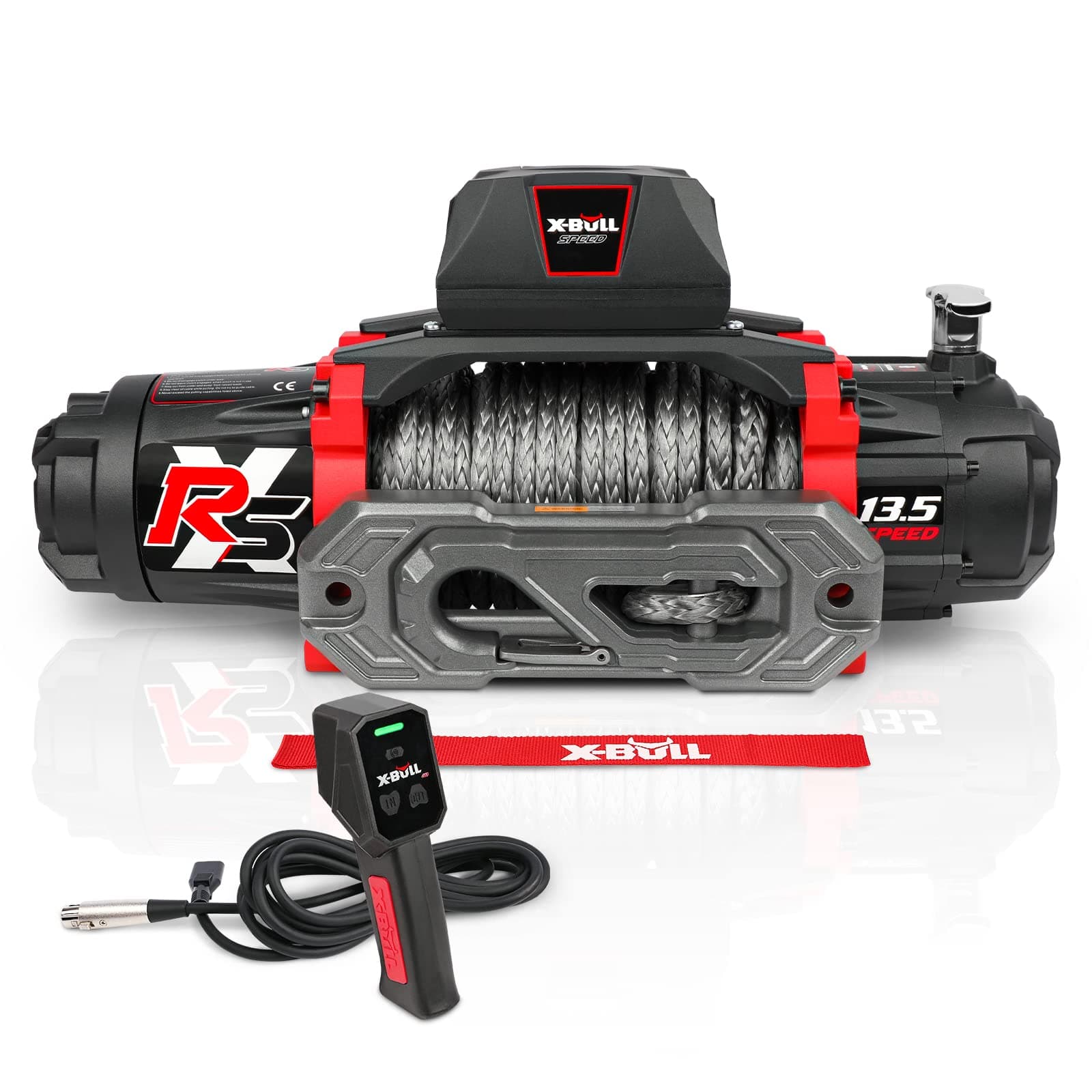 Winch-13500 lb. Load Capacity Electric Winch -12V DC Power for Towing Truck Off Road, 2 in 1 Wireless Remote,13500 XRS Series
