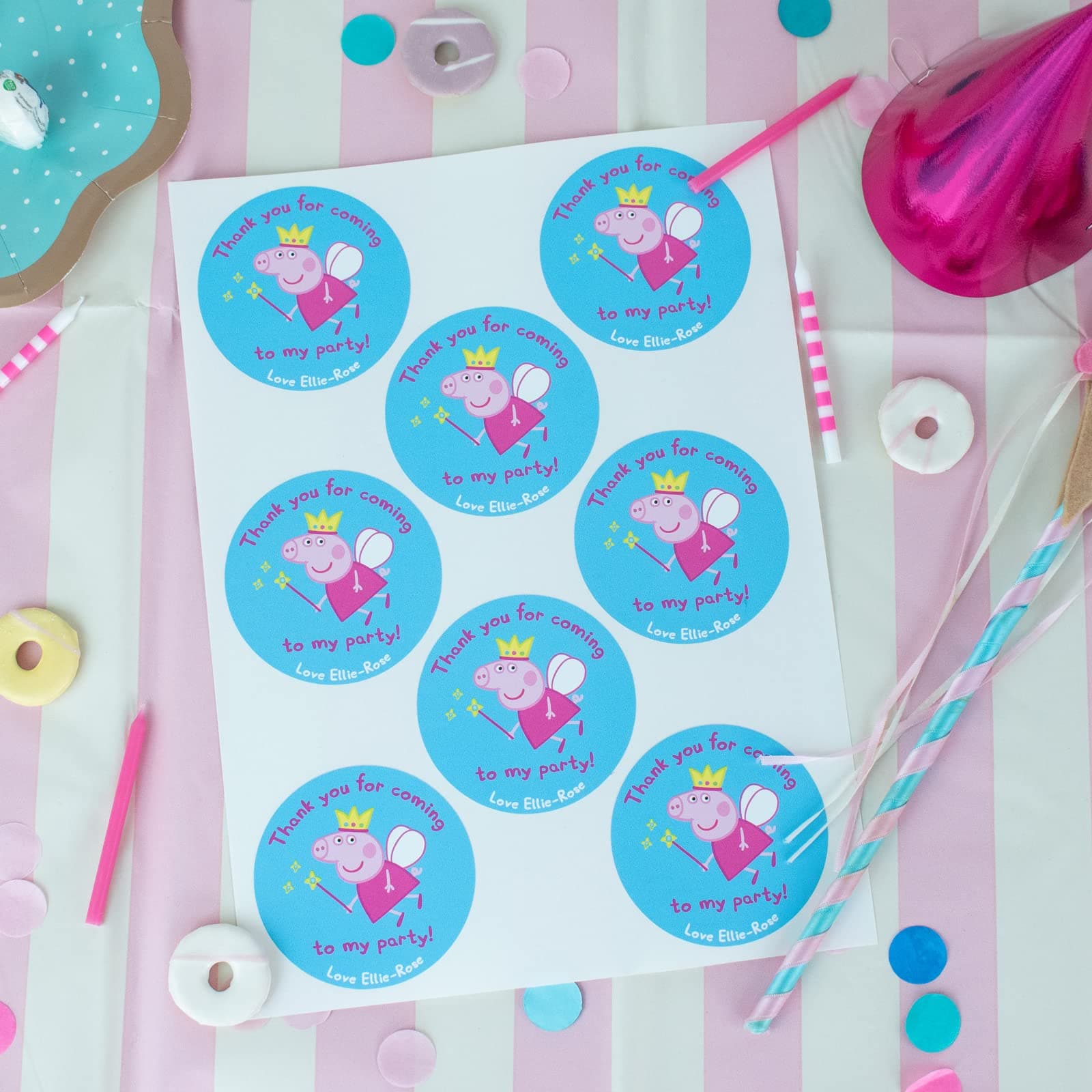 StickerscapeStickerscape Peppa Pig Party Bag Labels (Personalised Fairy Labels)| Official Peppa Pig Party Labels, Peppa Party Bag Labels | Labels for Party Bags, Favours, and Much More!