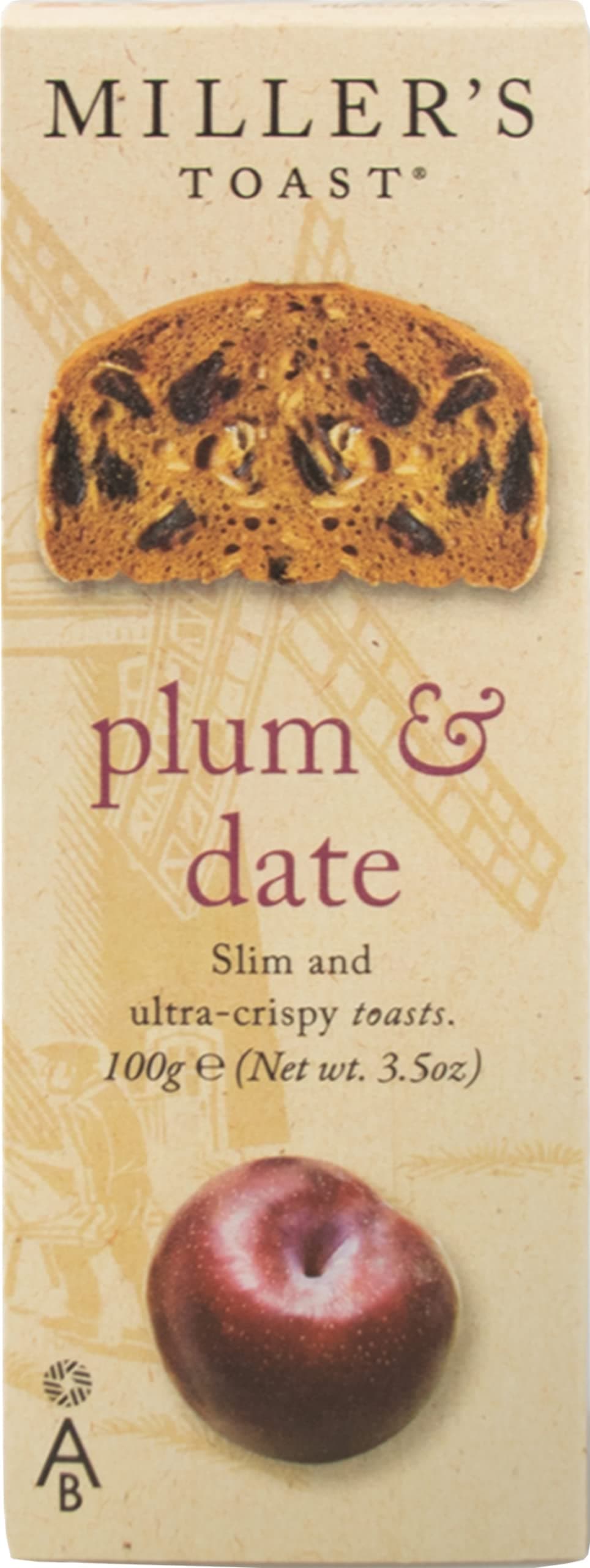 ARTISAN Miller's Toast Plum & Date 100g - 6 Pack
