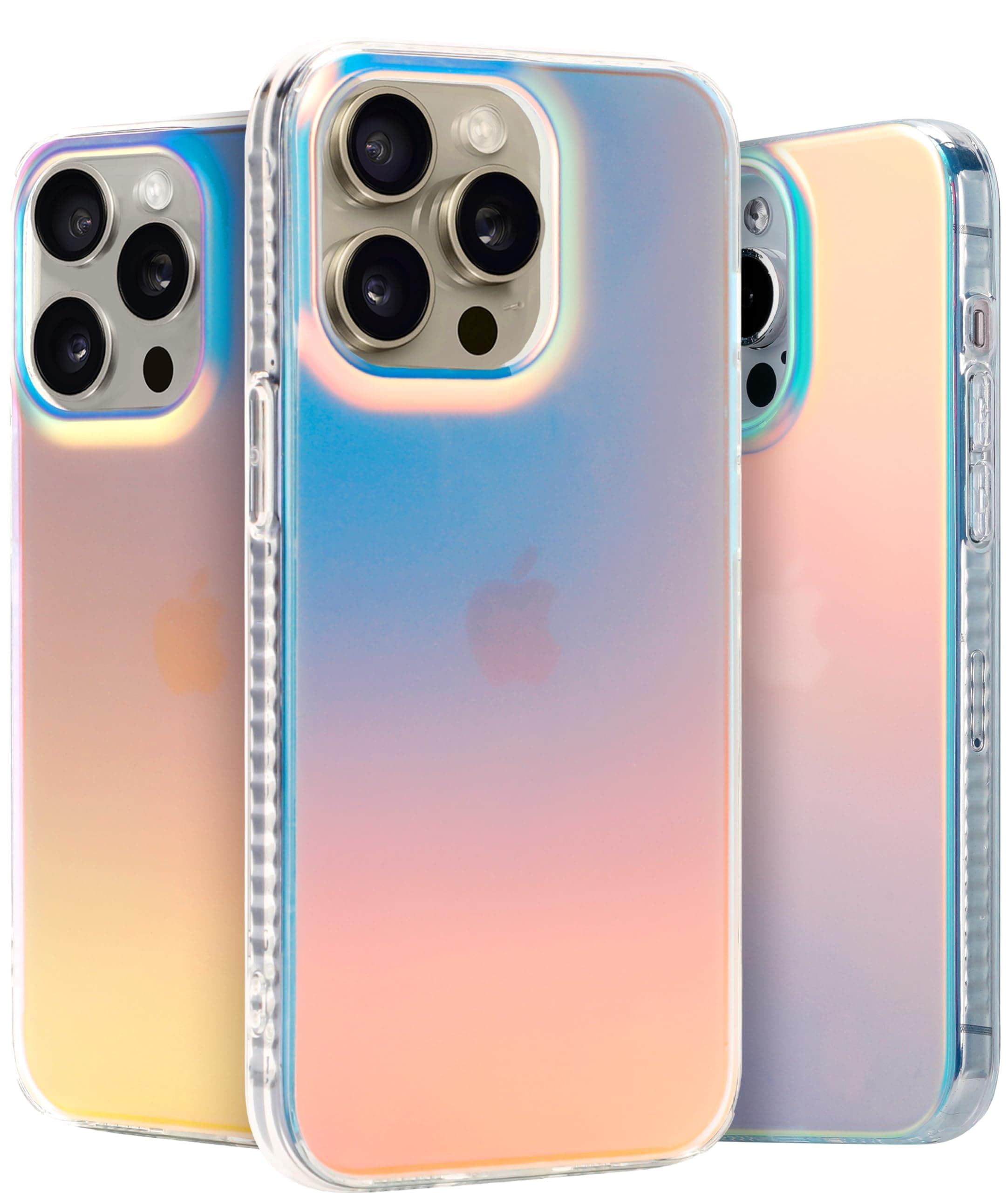 LONLI Hue - for iPhone 14 Pro Case - Fluorescent Coloful Holographic Iridescent Phone Case - [360° Shock-Absorbent Bumper] - Cute, Unique and Aesthetic Phone Cover for Women and Girls