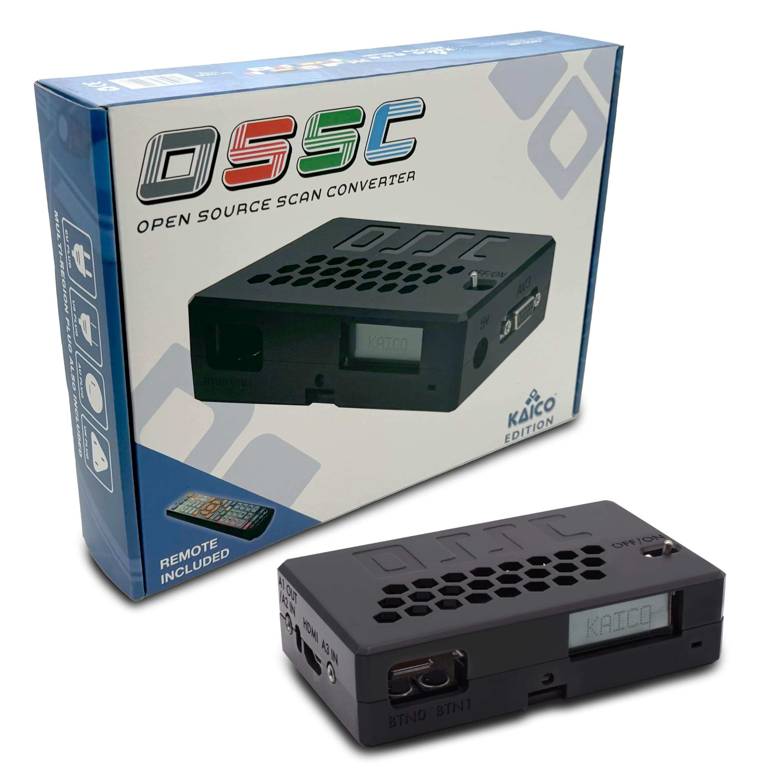 Kaico Edition OSSC 1.8 Open Source Scan Converter with SCART- Component, VGA to HDMI for Retro Gaming- Zero Lag RGB Line Multiplier Upscaler for Perfect Retro Gameplay