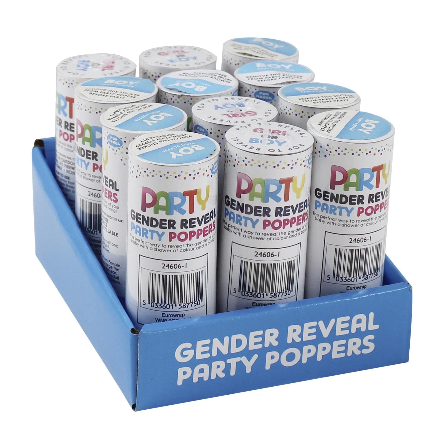 Eurowrap Gender Reveal Party Popper - Blue