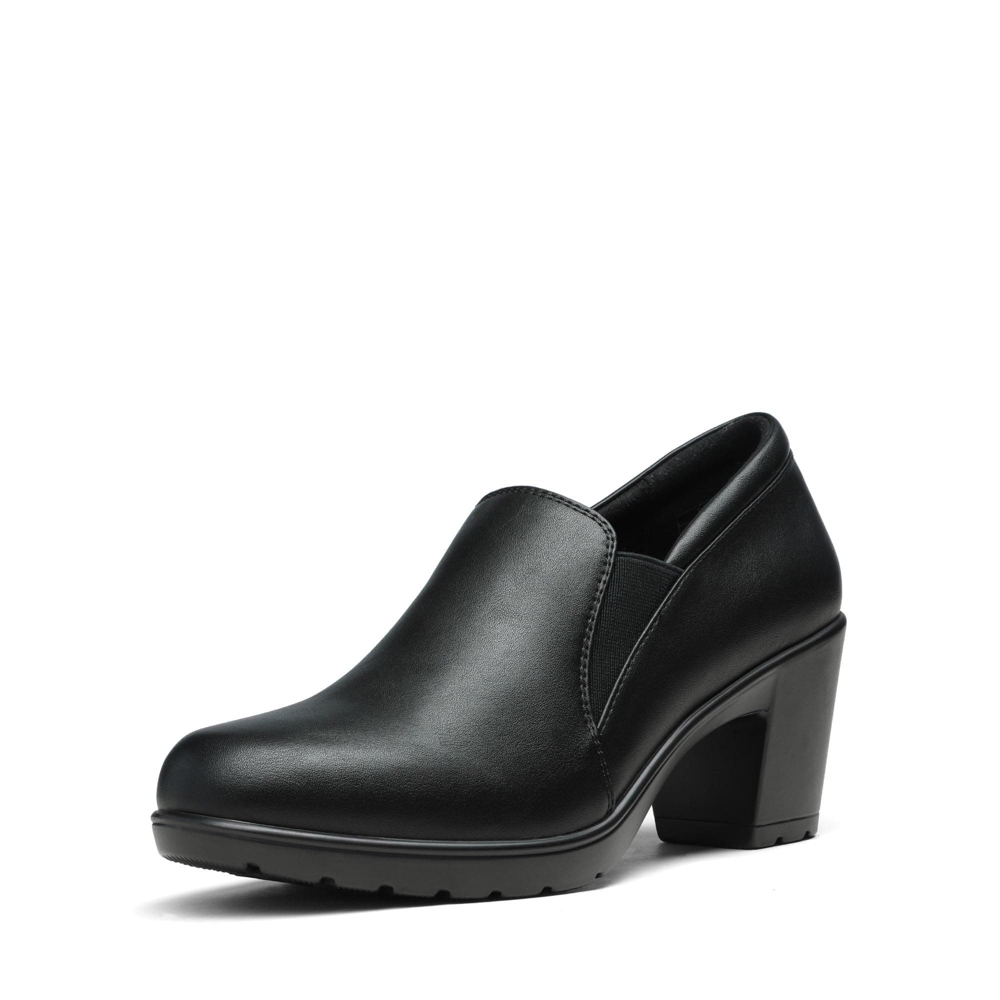 Women's Low Chunky Block Heels Pumps Comfortable Slip-on Heeled Loafers Dress Work Shoes for Office Business LOLA