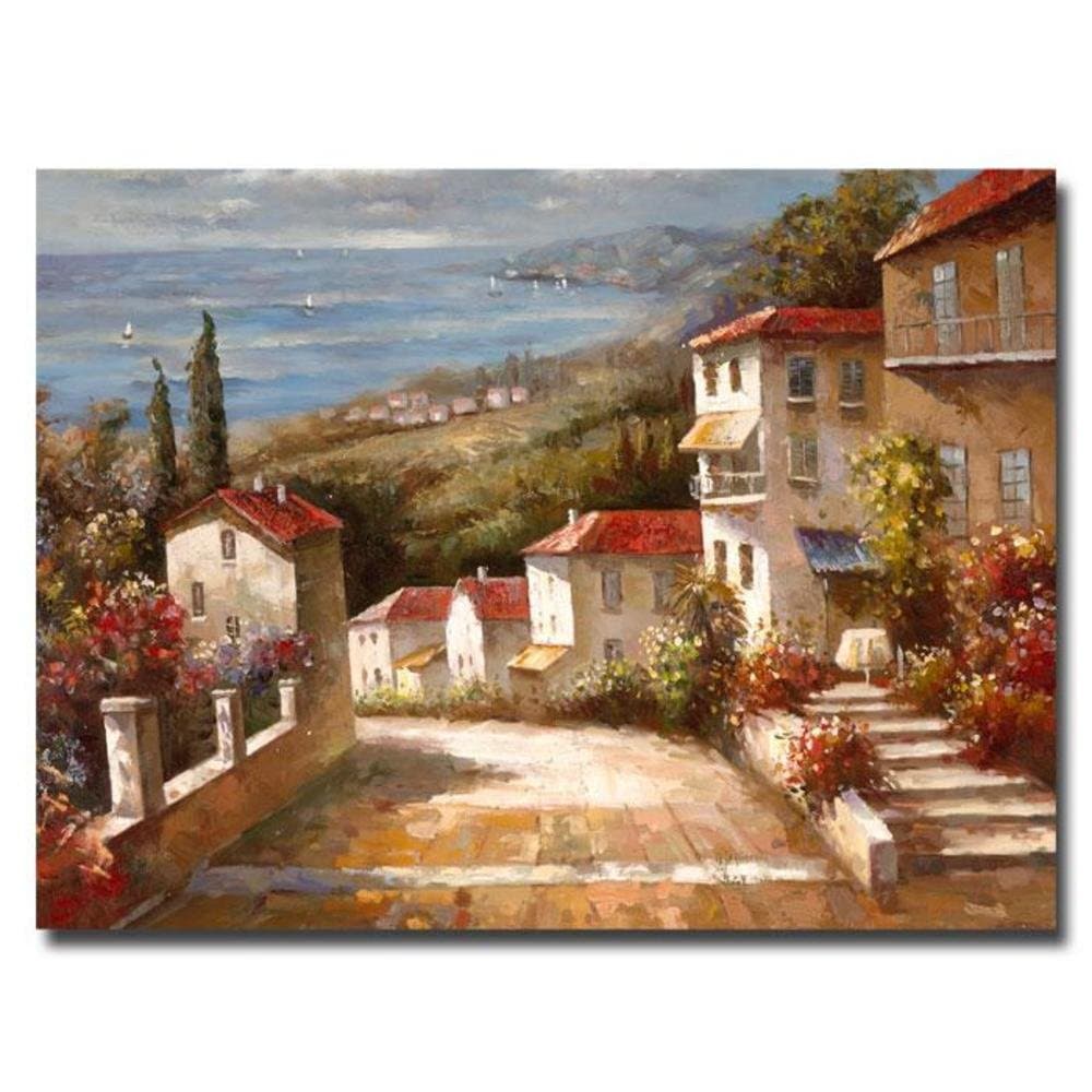 Canvas Wall Art - Joval 'Home in Tuscany' Wall Art for Living Room, Bedroom, or Office Décor by Trademark Fine Art