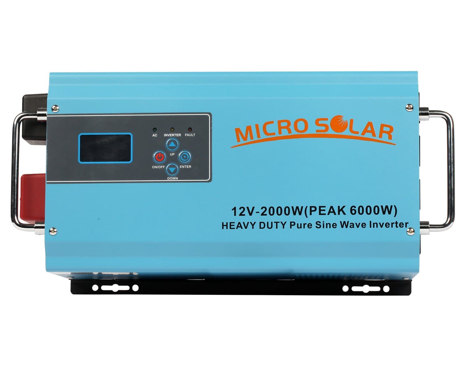 12V 2000W (Peak 6000W) Pure Sine Wave Inverter - with Battery Charger & Cable - Support Microwave, Air Conditioner etc.