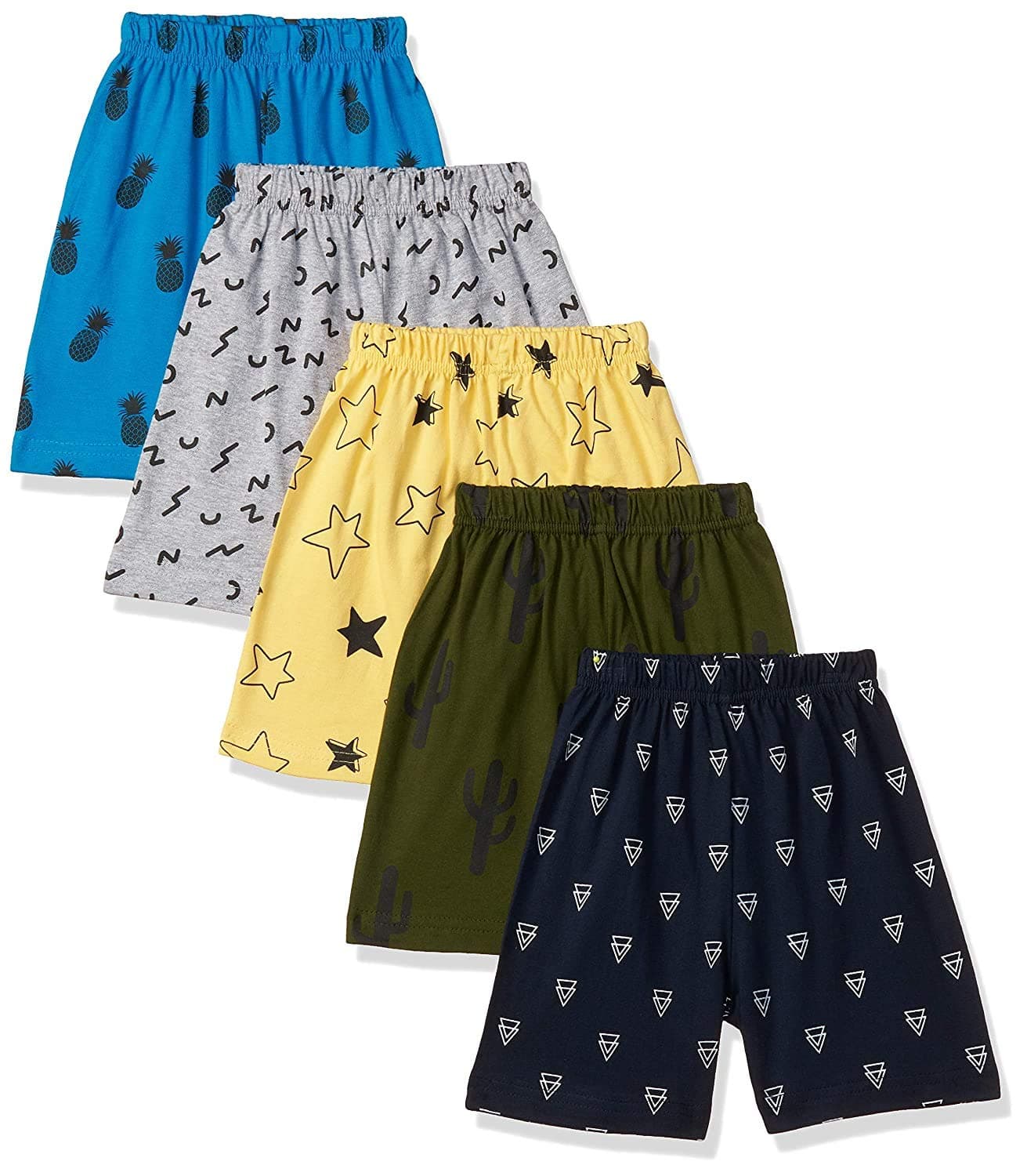 T2F Boys BYS-SHORTS-S7 Shorts (pack of 5)