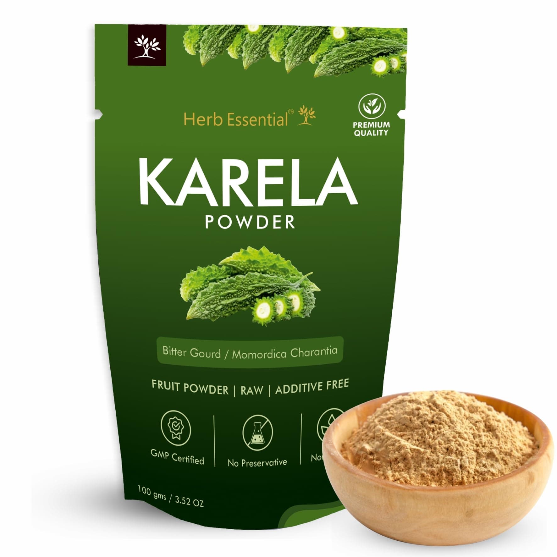 Herb Essential Pure Karela Powder – 100g | 100% Natural Bitter Gourd (Momordica charantia) | Supports Blood Sugar Management, Liver Health & Digestion | Rich in Antioxidants & Nutrients
