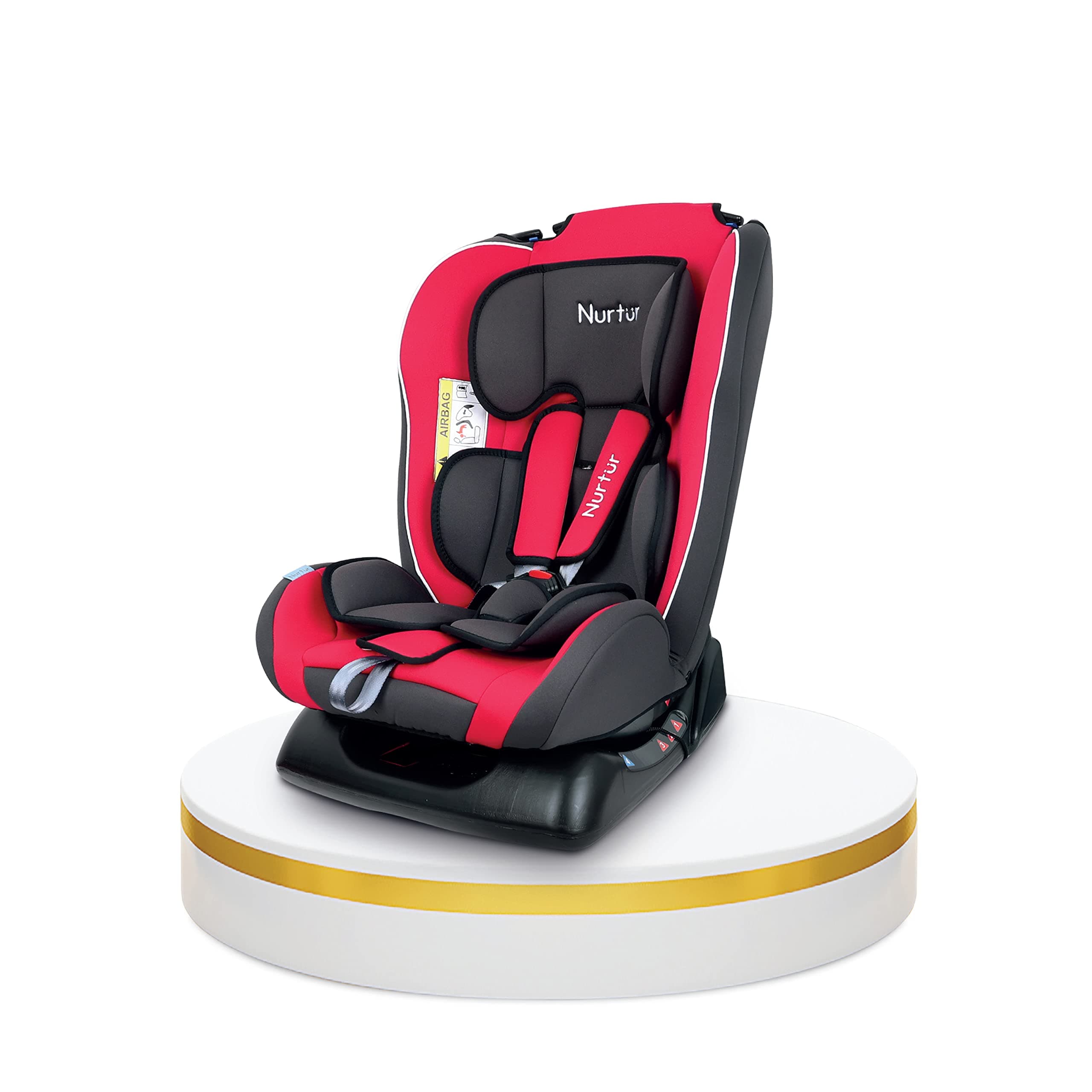 Nurtur Bruno Baby/Kids 3-in-1 Car Seat, Slim & Comfy Design - 4 Positions Recline 5-Point Safety Harness - 143° Angle 0 months to 7 years (Group 0+/1/2), Upto 25kg