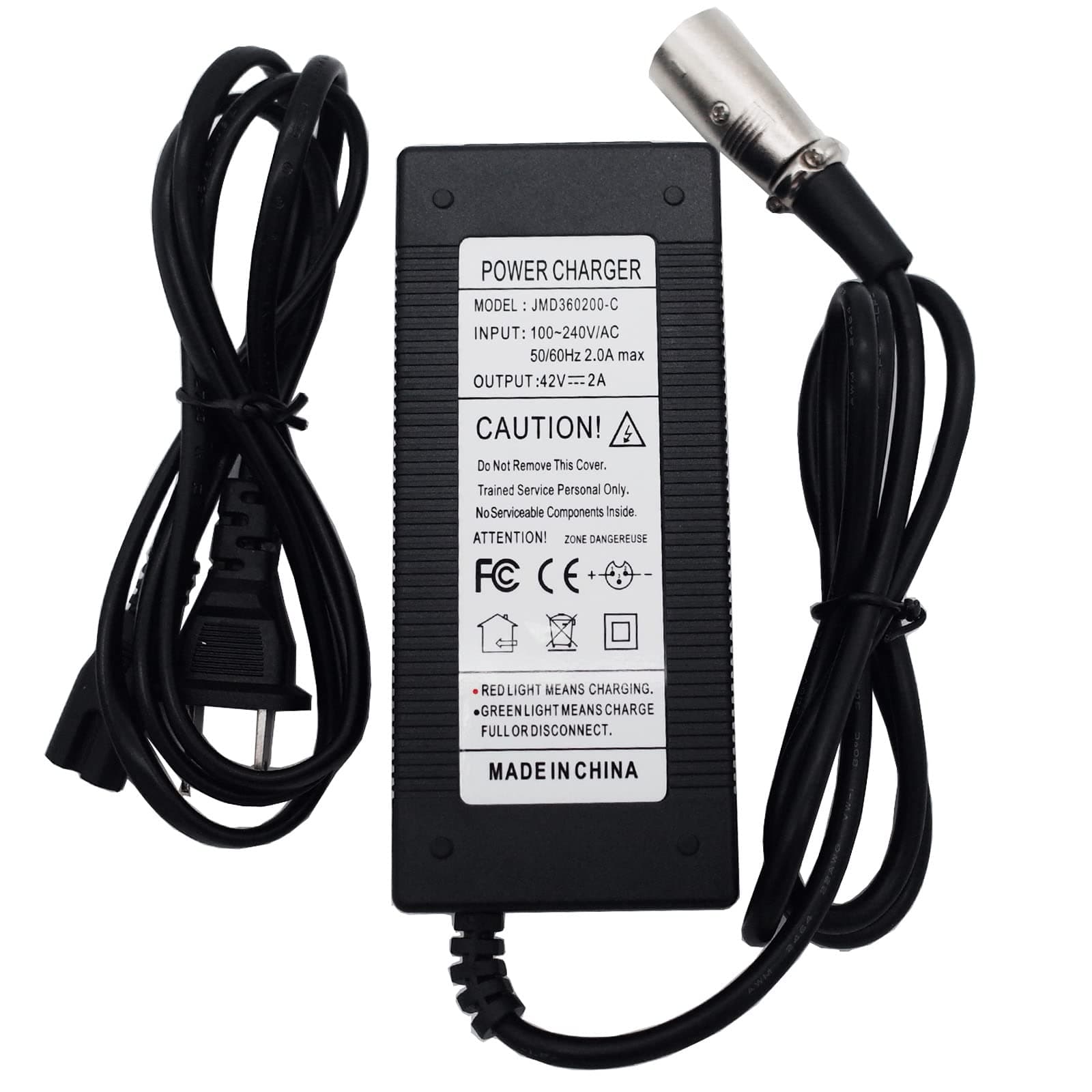 36V 2A SLA Battery Charger with XLR Connector Us Plug Led Display output 42V 2A for Car Electric Bicycle Motorcycle Battery