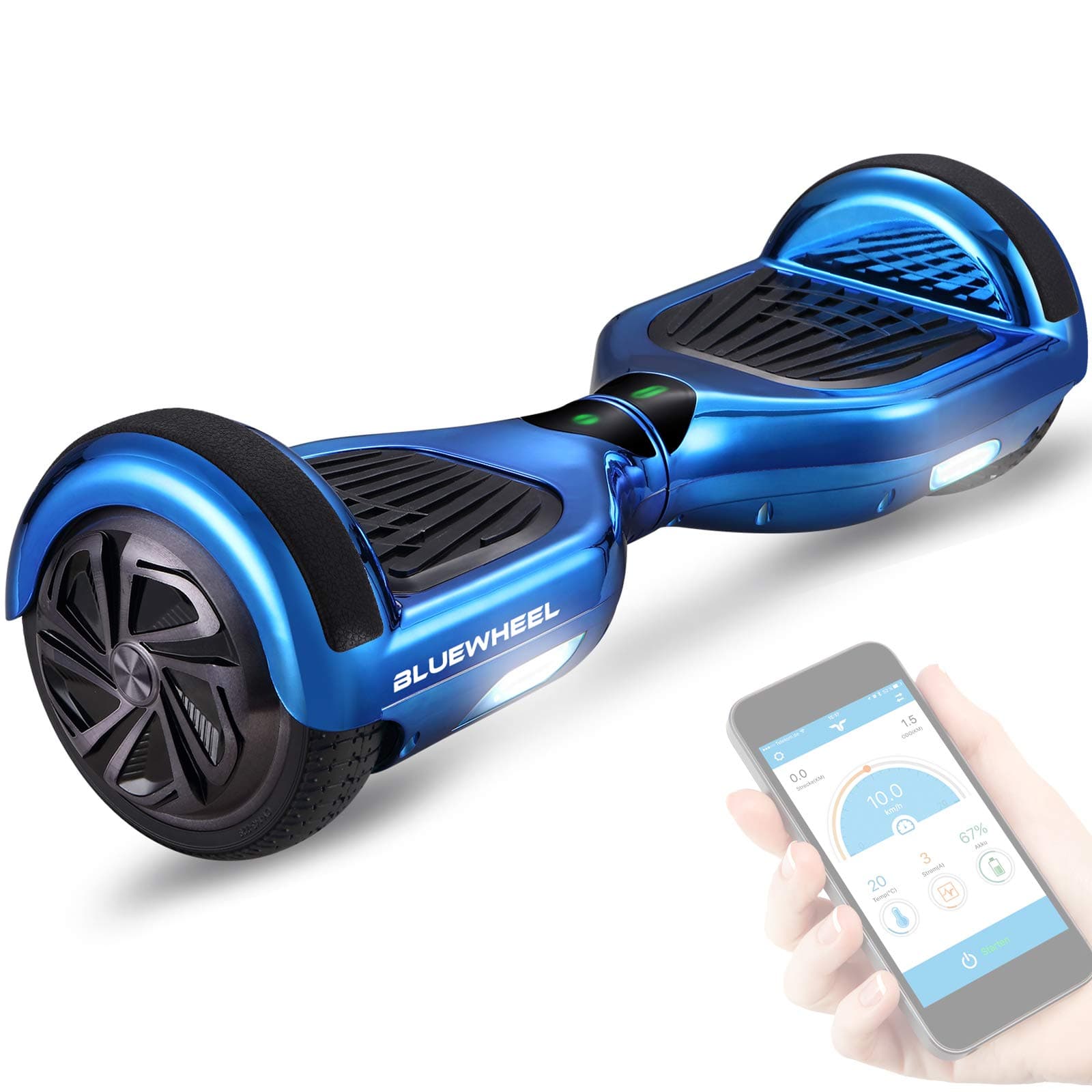 Bluewheel Hoverboard HX310s - Self Balancing Scooter 6.5" with UL2272 safety standard -Kids safety mode with App -Bluetooth speaker -700W engine - LED Colourful Light- Adult Segway