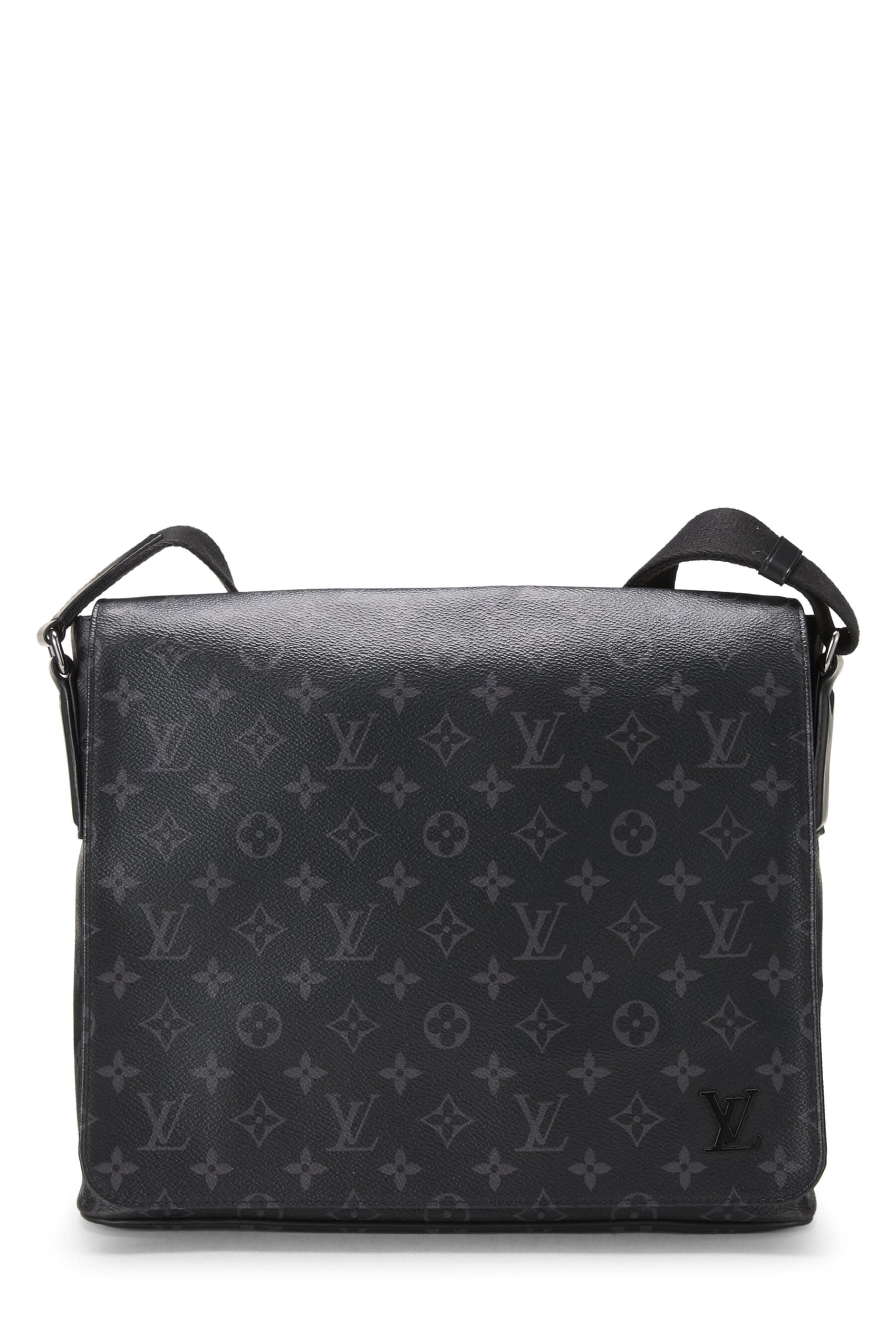 Louis Vuitton, Pre-Loved Monogram Eclipse District MM, Black