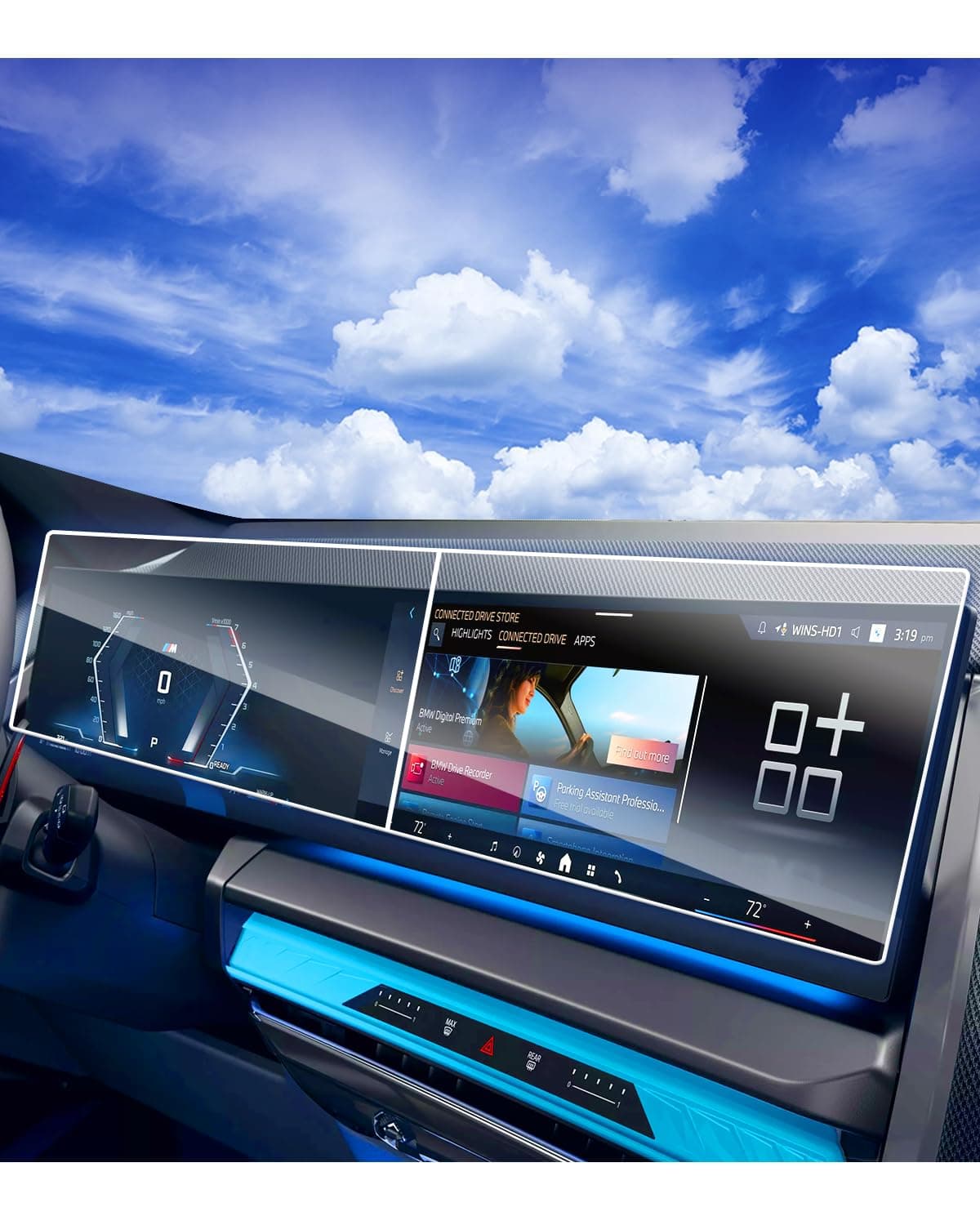 2024 2025 BMW X5 3/4-Series Screen Protector for 2023 BMW X7 i7 3 7 Series 2023 2024 i4 iX,Idrive 8 TouchScreen Tempered Glass 2023 BMW X7 Accessories(2pcs)