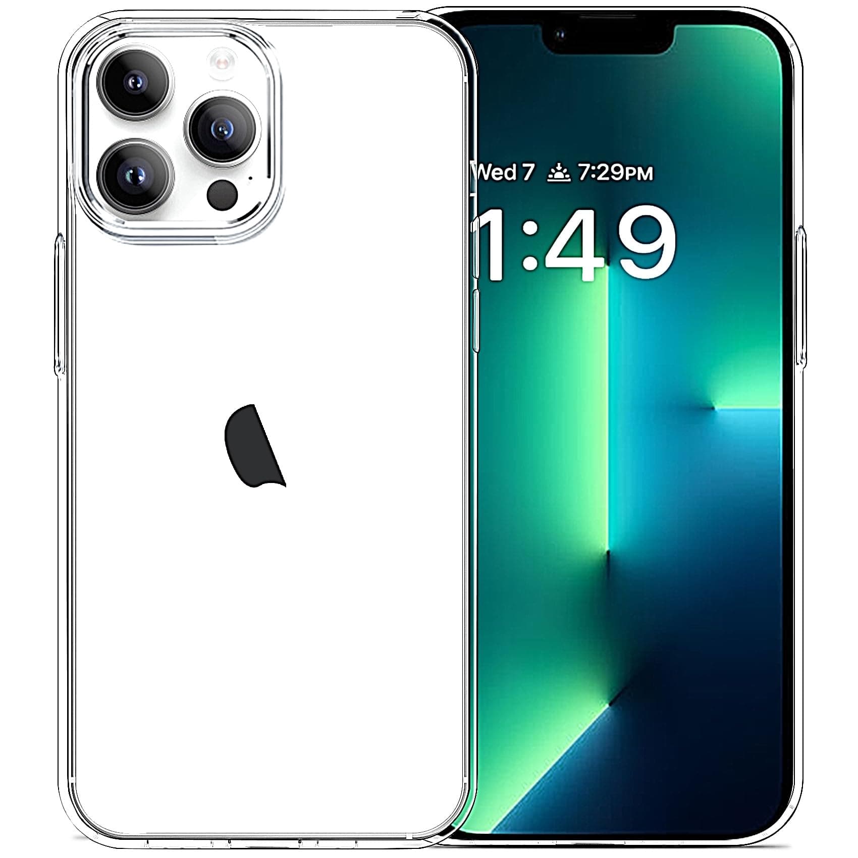 JJGoo Compatible with iPhone 13 Pro Case Clear, Transparent Soft Shockproof Protective Slim Thin Bumper Cover Phone Case