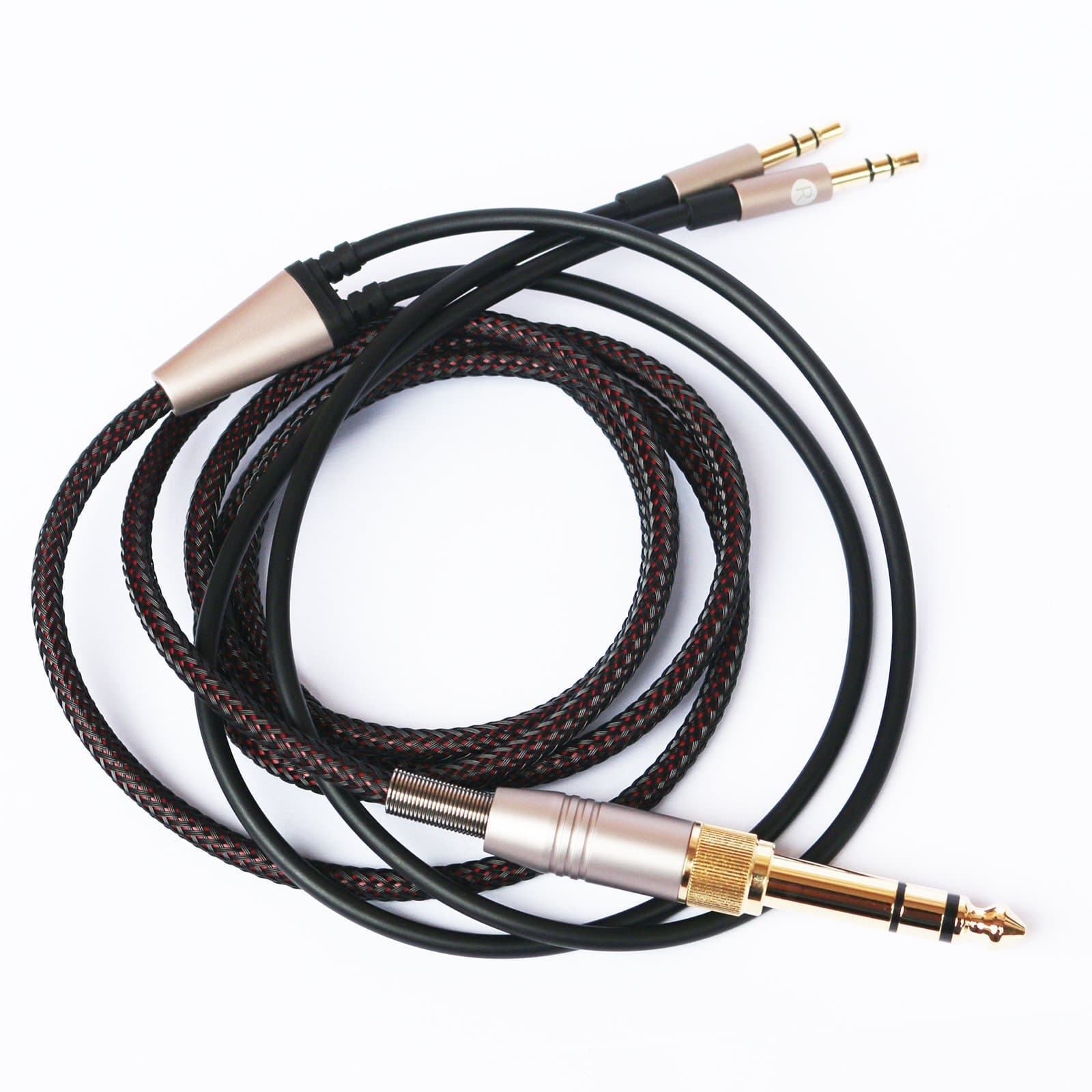 NEOMUSICIA Replacement Audio Upgrade Cable for Hifiman Sundara, Ananda, Arya, HE400SE, Edition XS, HE4XX Headphones 3.5mm/6.35mm to Dual 3.5mm Ends 3m/9.9ft